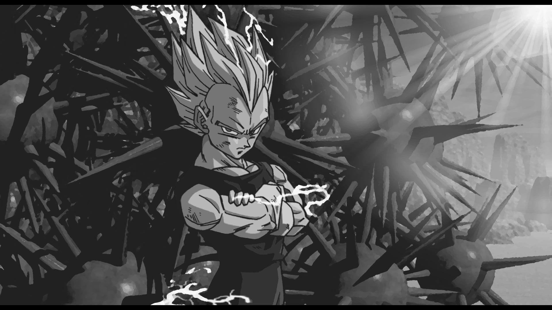 Vegeta Black And White Wallpapers Top Free Vegeta Black And White