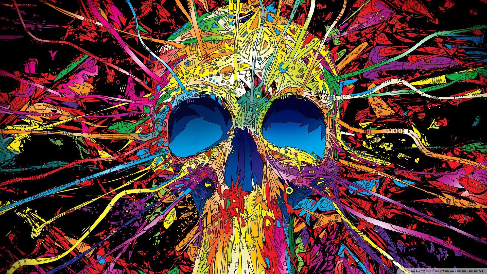 Rainbow Skull Wallpapers Top Free Rainbow Skull Backgrounds