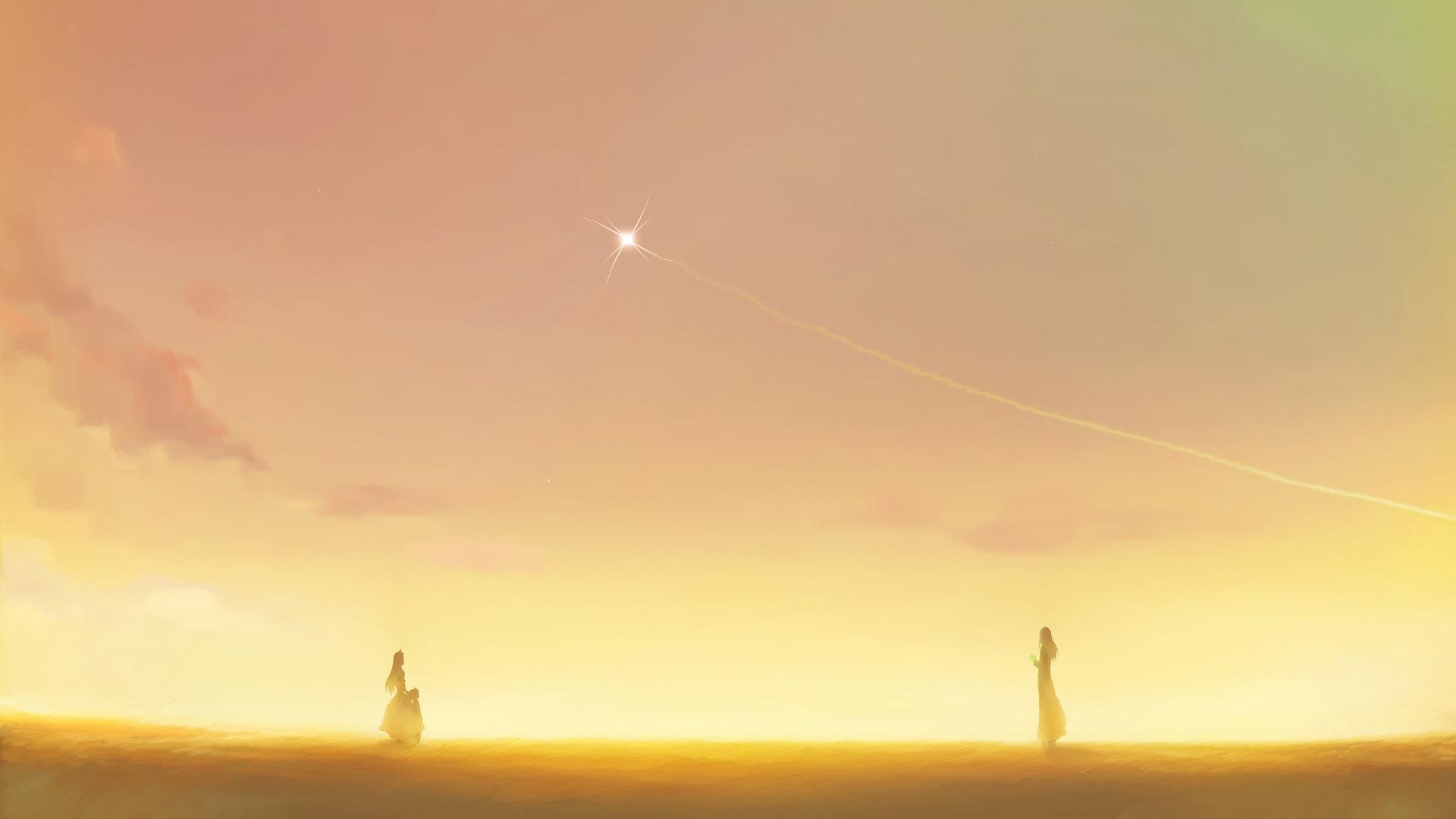 Yellow Anime Aesthetic Laptop Wallpaper