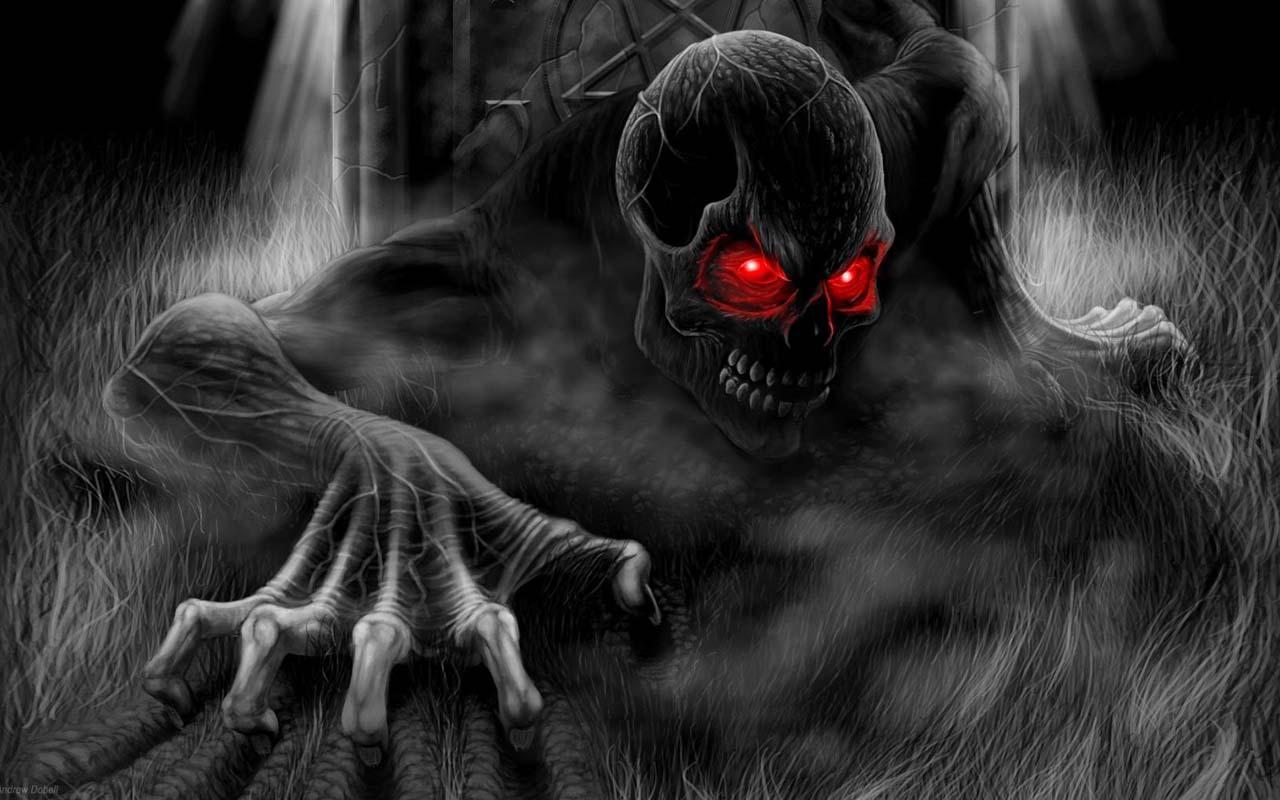 Evil Skull Wallpapers Top Free Evil Skull Backgrounds WallpaperAccess