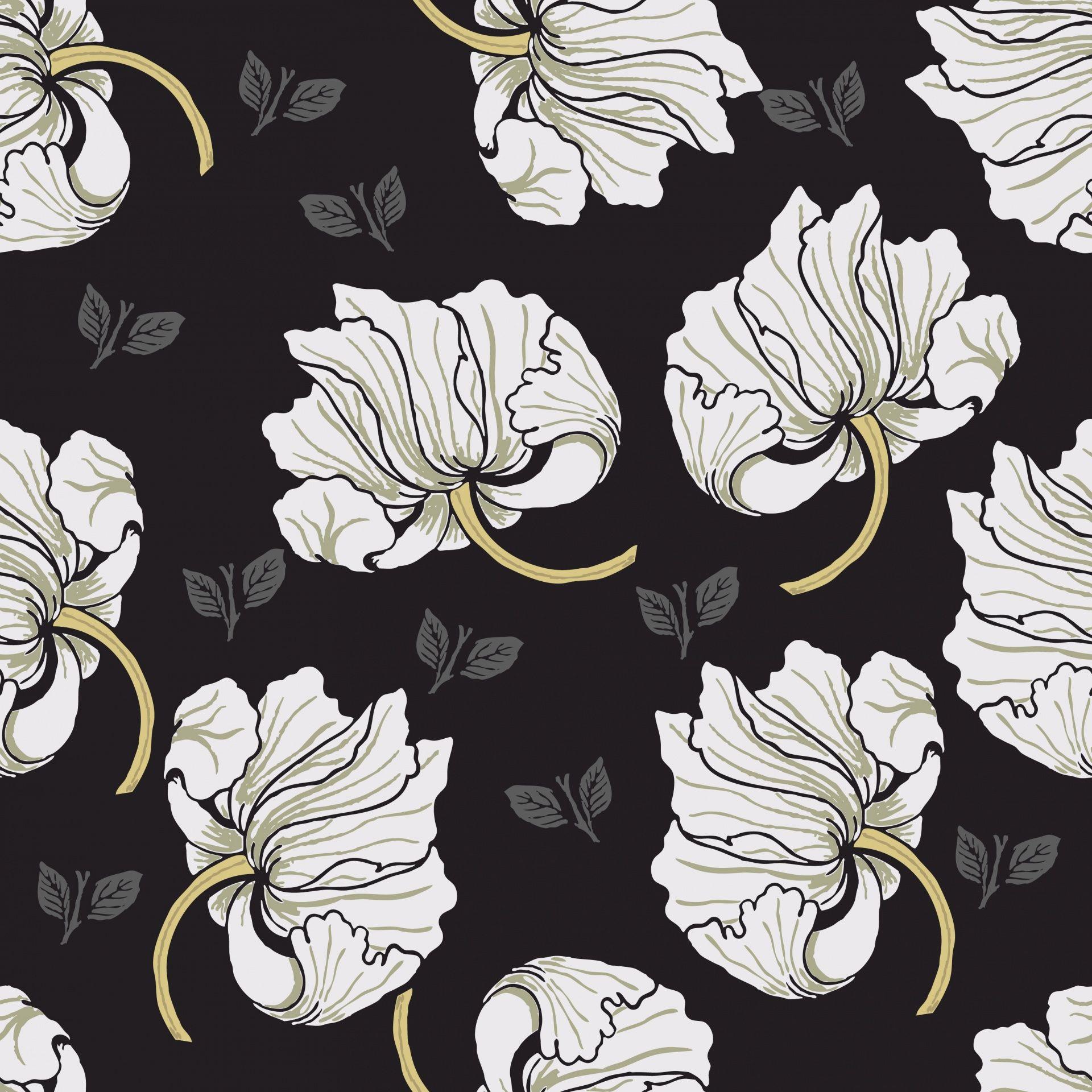 Black and White Floral Wallpapers Top Free Black and White Floral