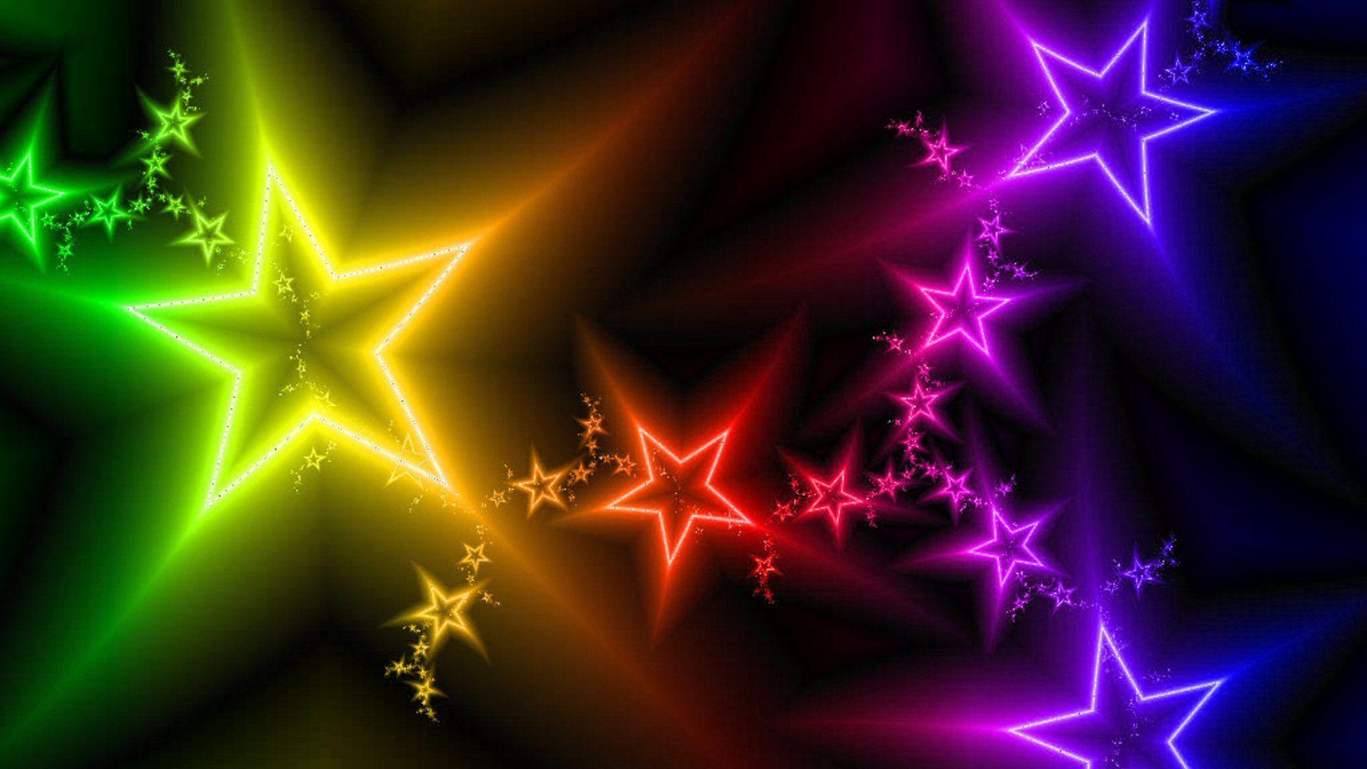 Neon Stars Wallpapers Top Free Neon Stars Backgrounds WallpaperAccess