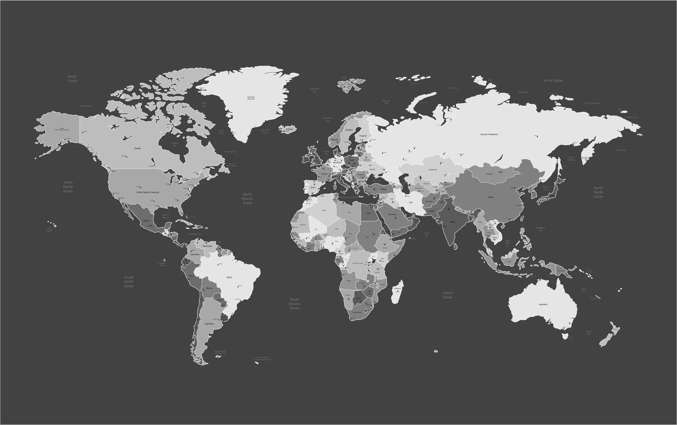 Black World Map Wallpapers Top Free Black World Map Backgrounds