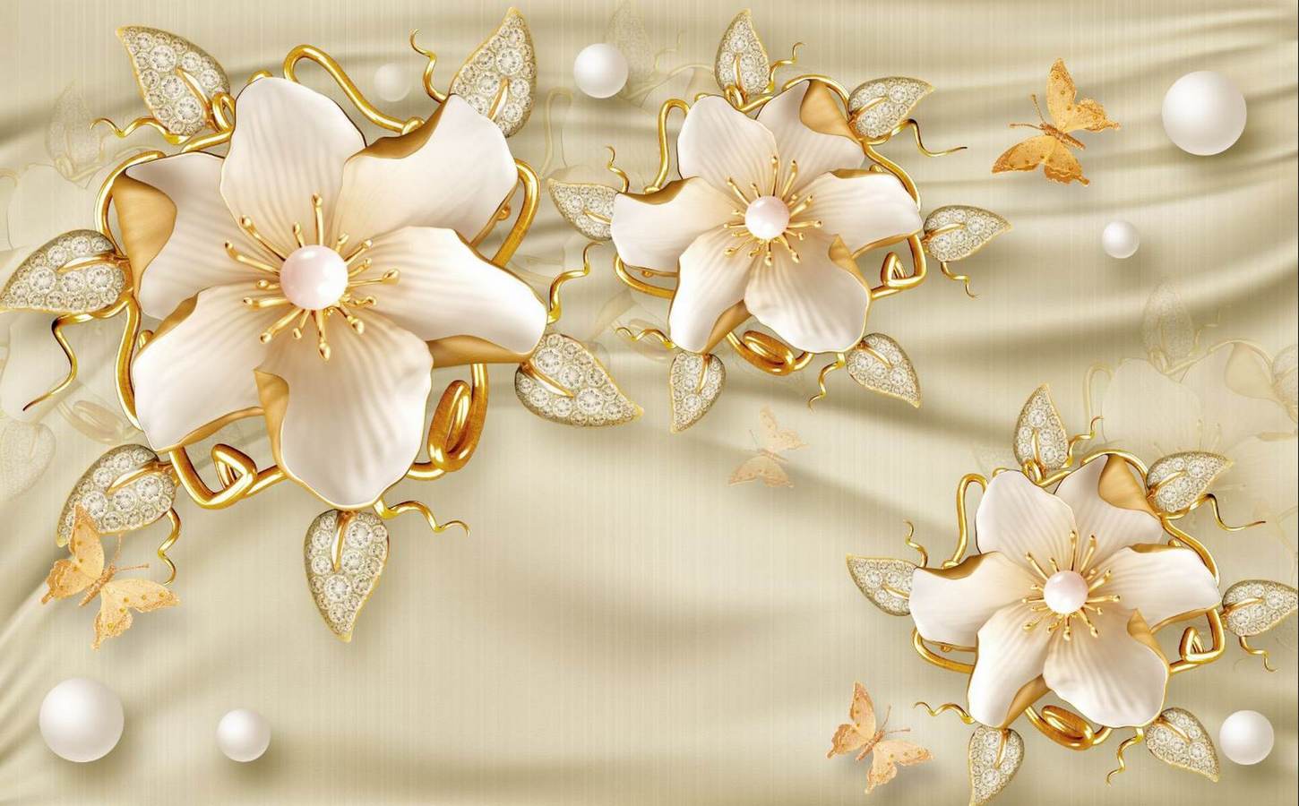 Gold Flower Wallpapers Top Free Gold Flower Backgrounds WallpaperAccess