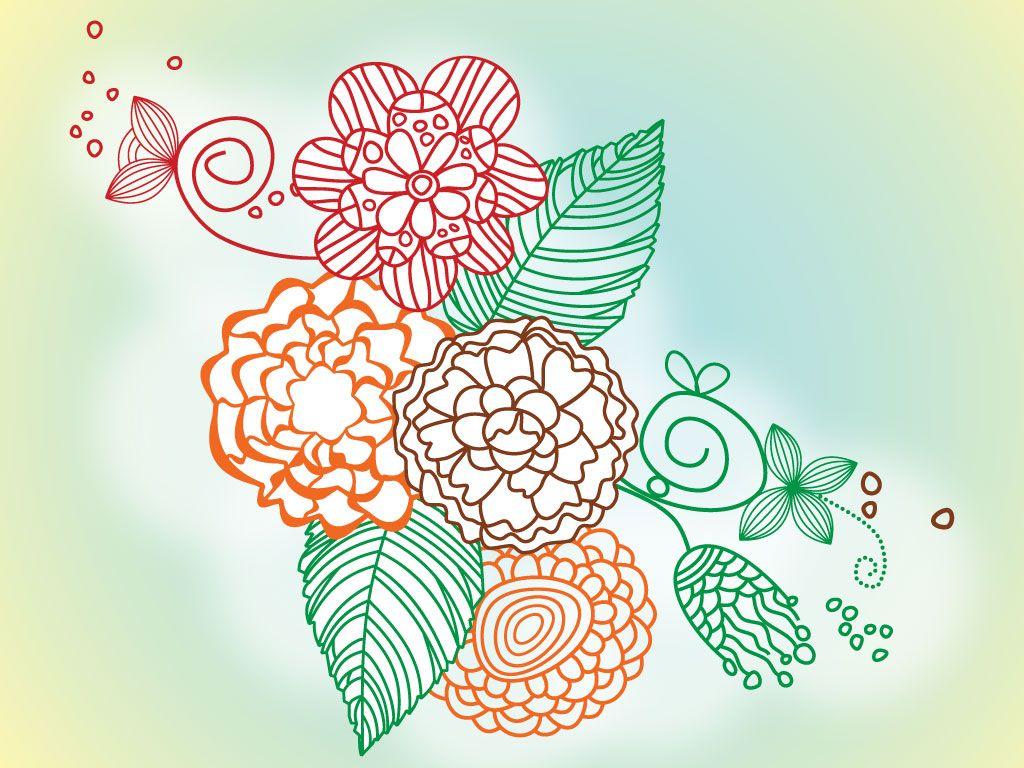 Flower Drawing Wallpapers Top Free Flower Drawing Backgrounds