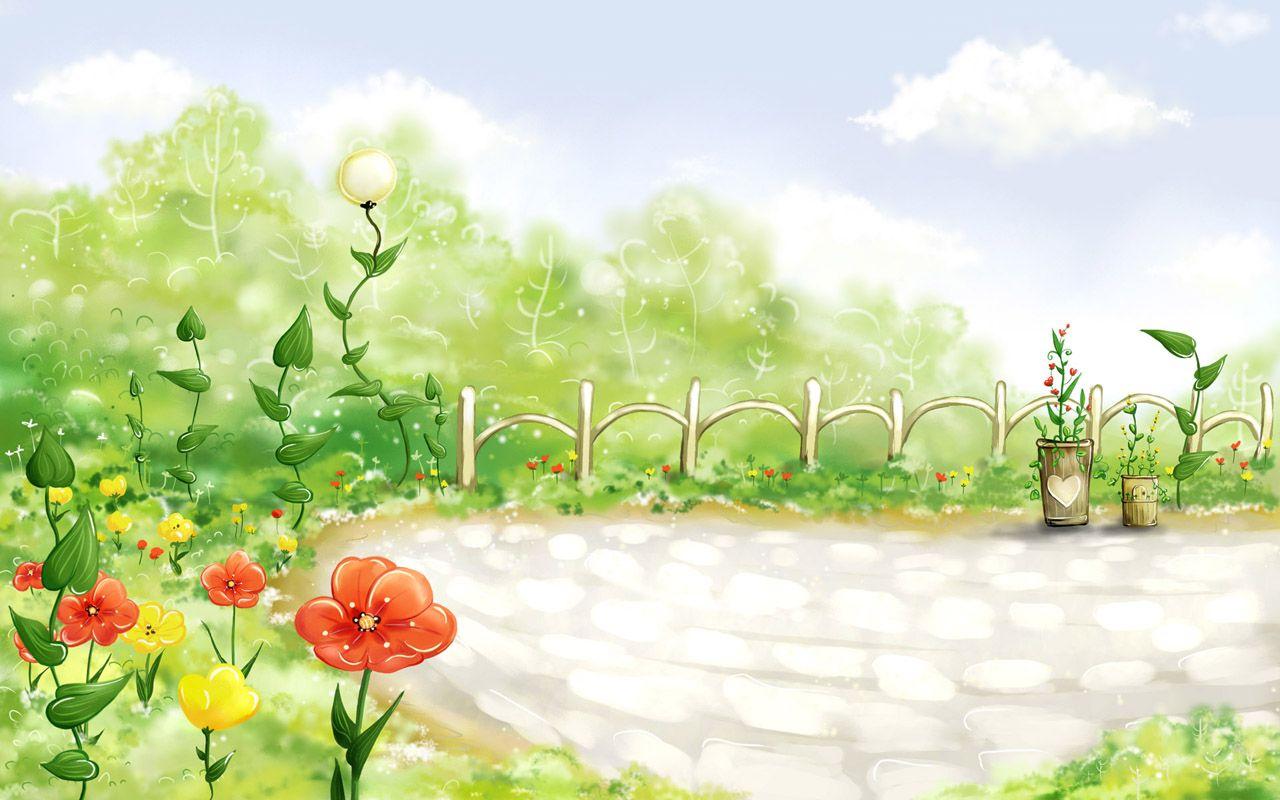 Spring Cartoon Wallpapers Top Free Spring Cartoon Backgrounds