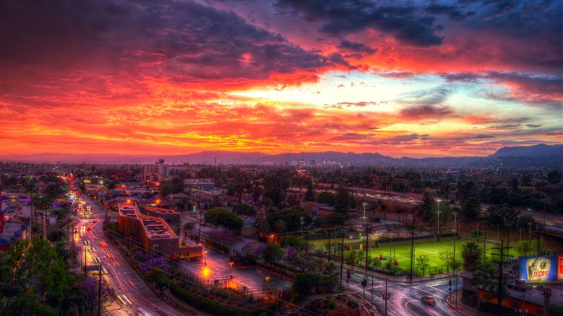 Los Angeles Sunset Wallpapers Top Free Los Angeles Sunset Backgrounds WallpaperAccess
