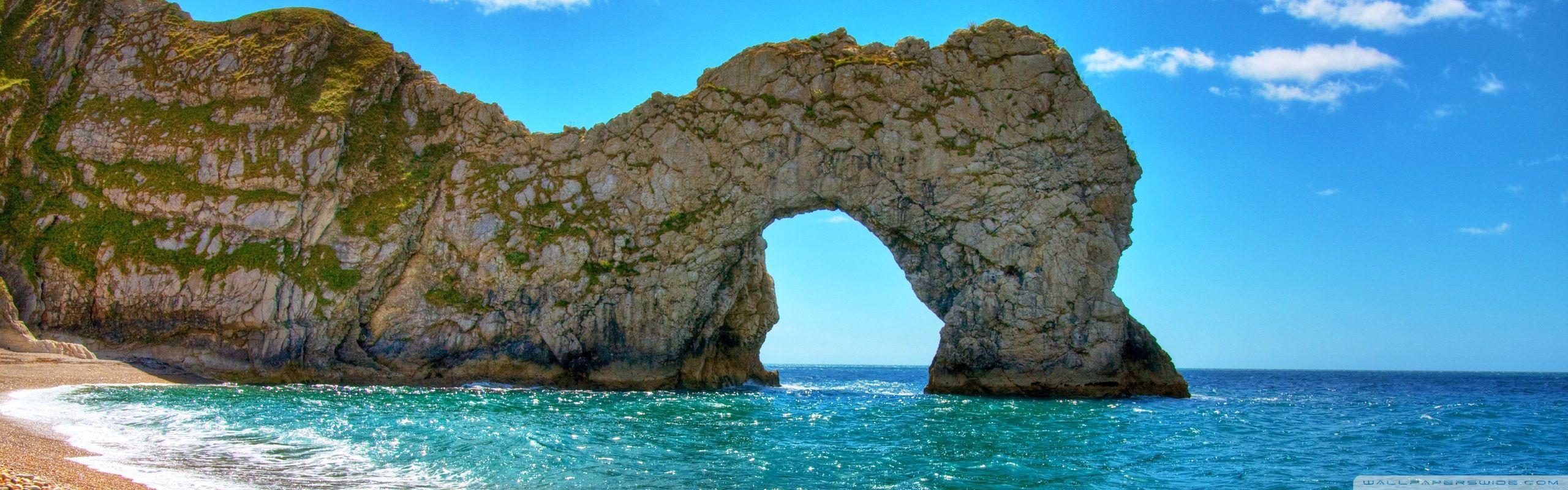 Dual Screen Wallpaper 3840x1080 Beach