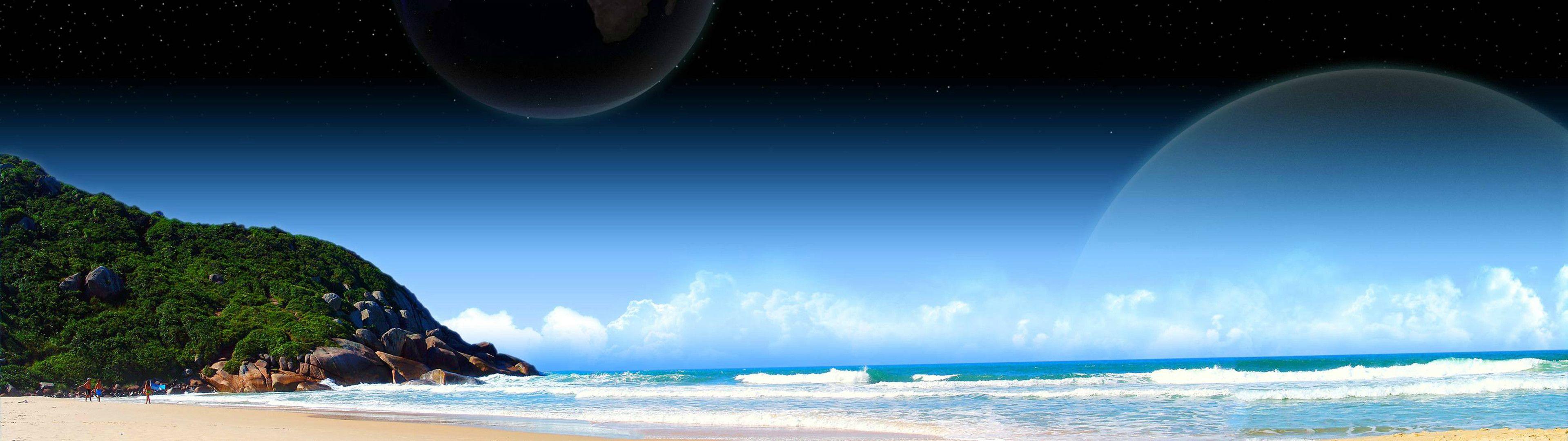 Beach Sunset Dual Screen Wallpapers Top Free Beach Sunset Dual Screen