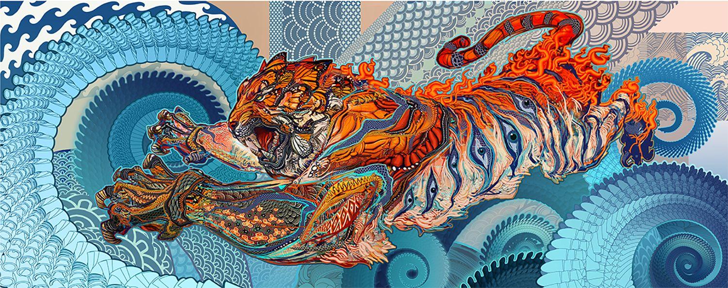 Trippy Tiger Wallpapers Top Free Trippy Tiger Backgrounds