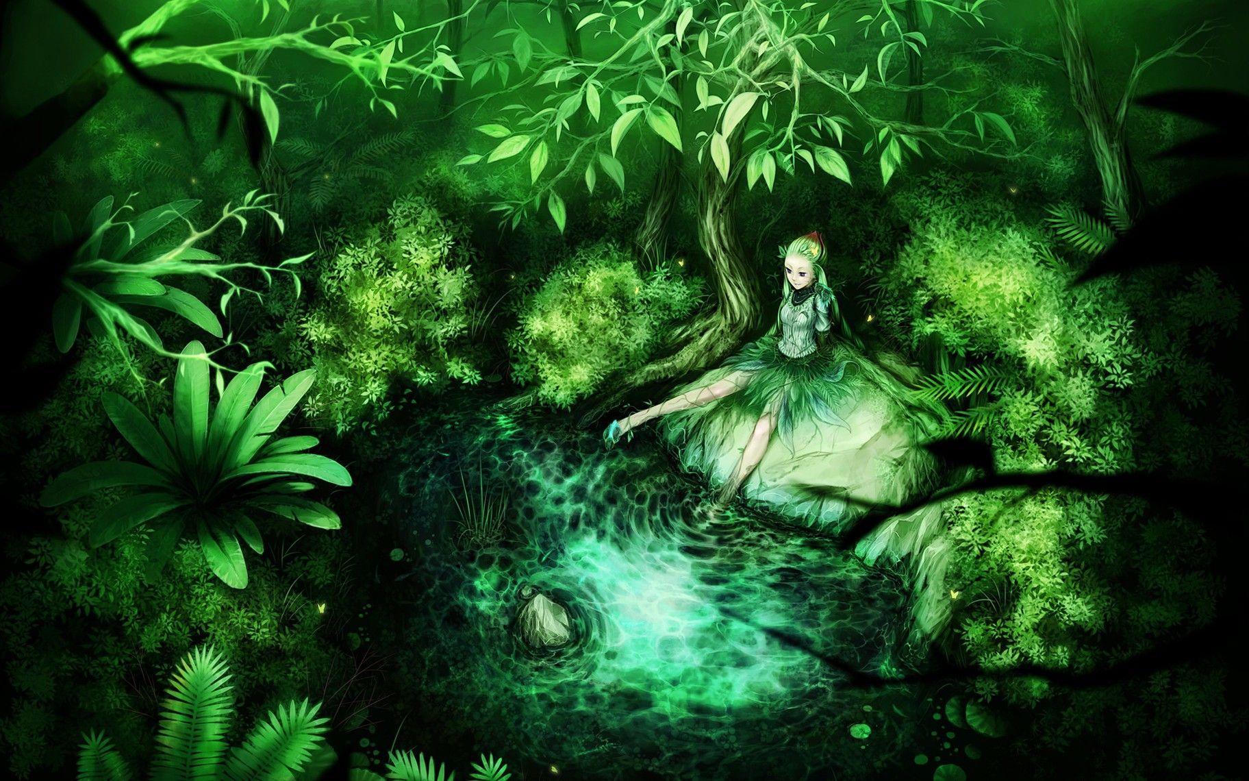 Anime Green Wallpapers Top Free Anime Green Backgrounds WallpaperAccess
