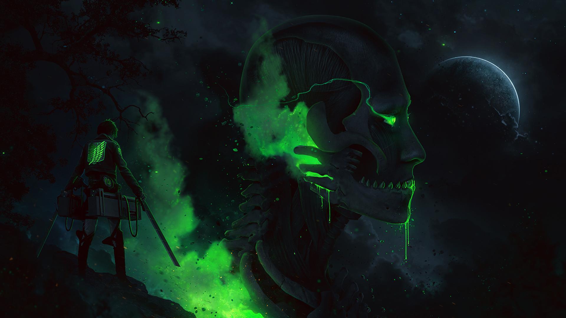 Green Anime Wallpapers Top Free Green Anime Backgrounds WallpaperAccess