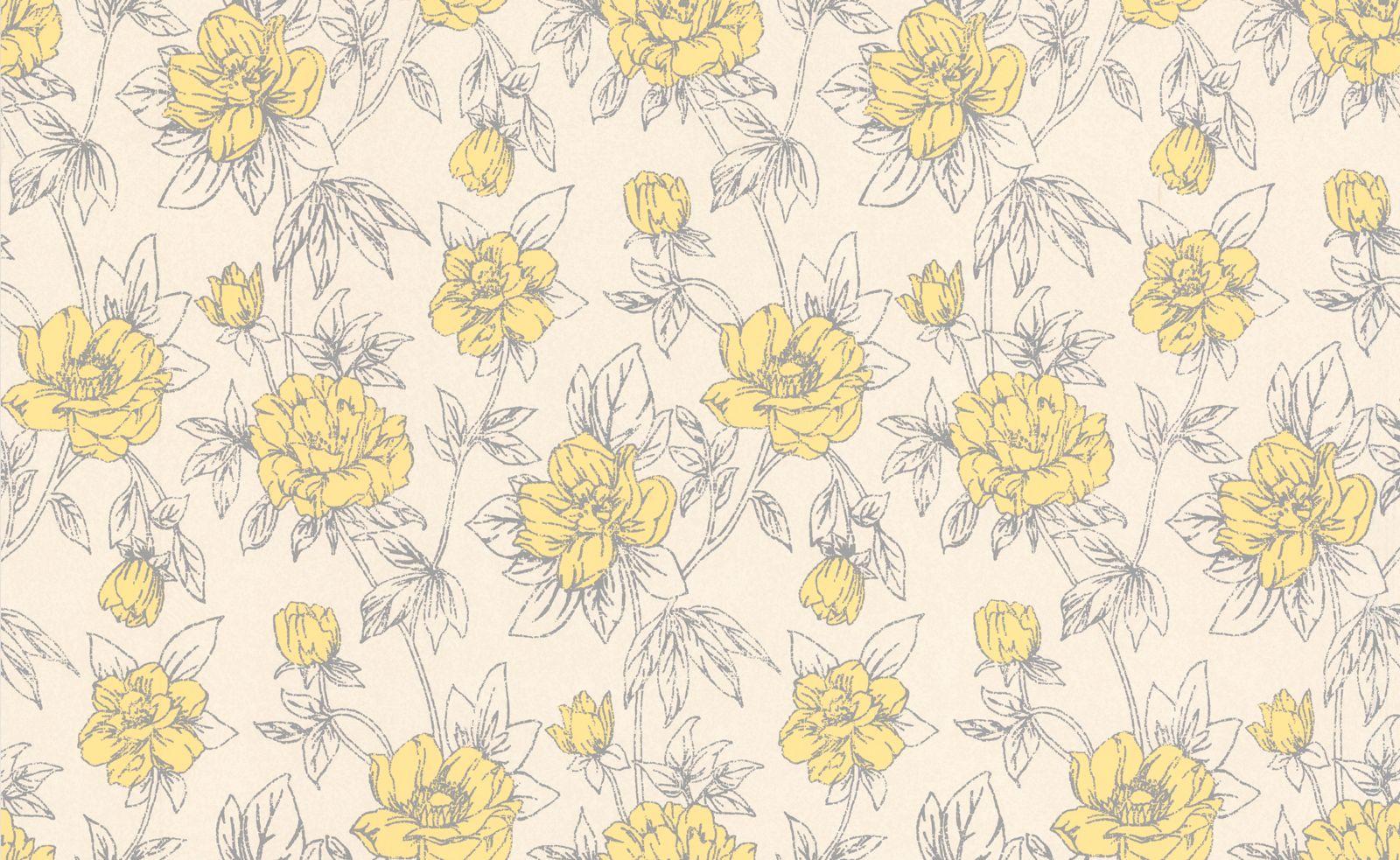 Vintage Yellow Floral Wallpapers Top Free Vintage Yellow Floral