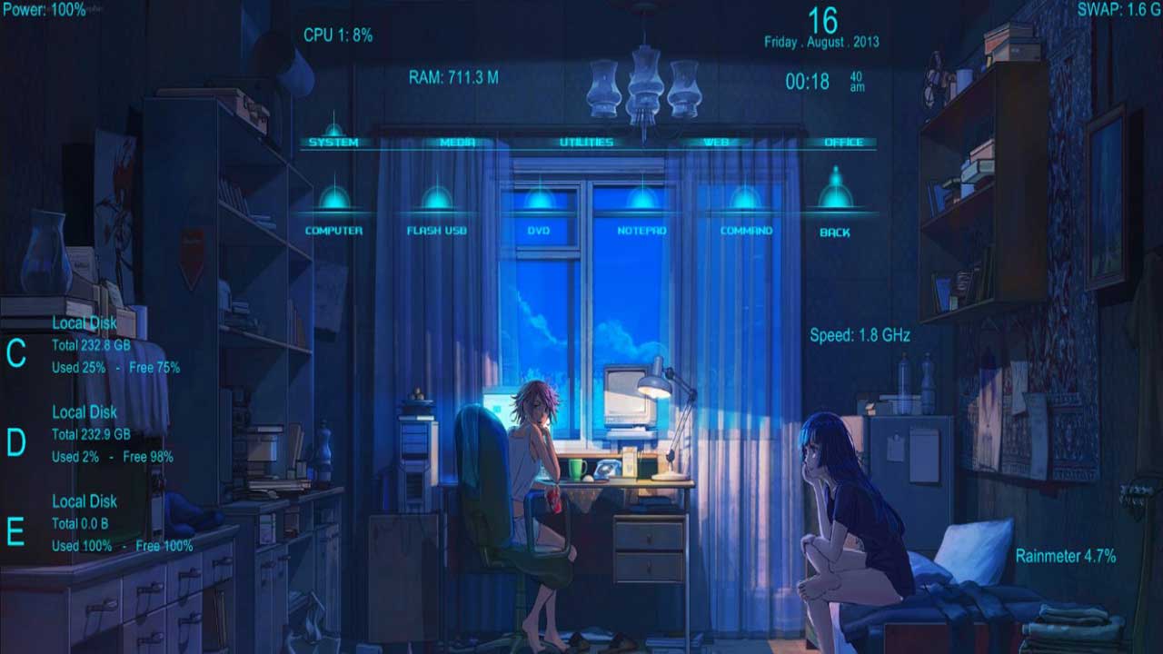 Rainmeter Wallpapers Top Free Rainmeter Backgrounds WallpaperAccess