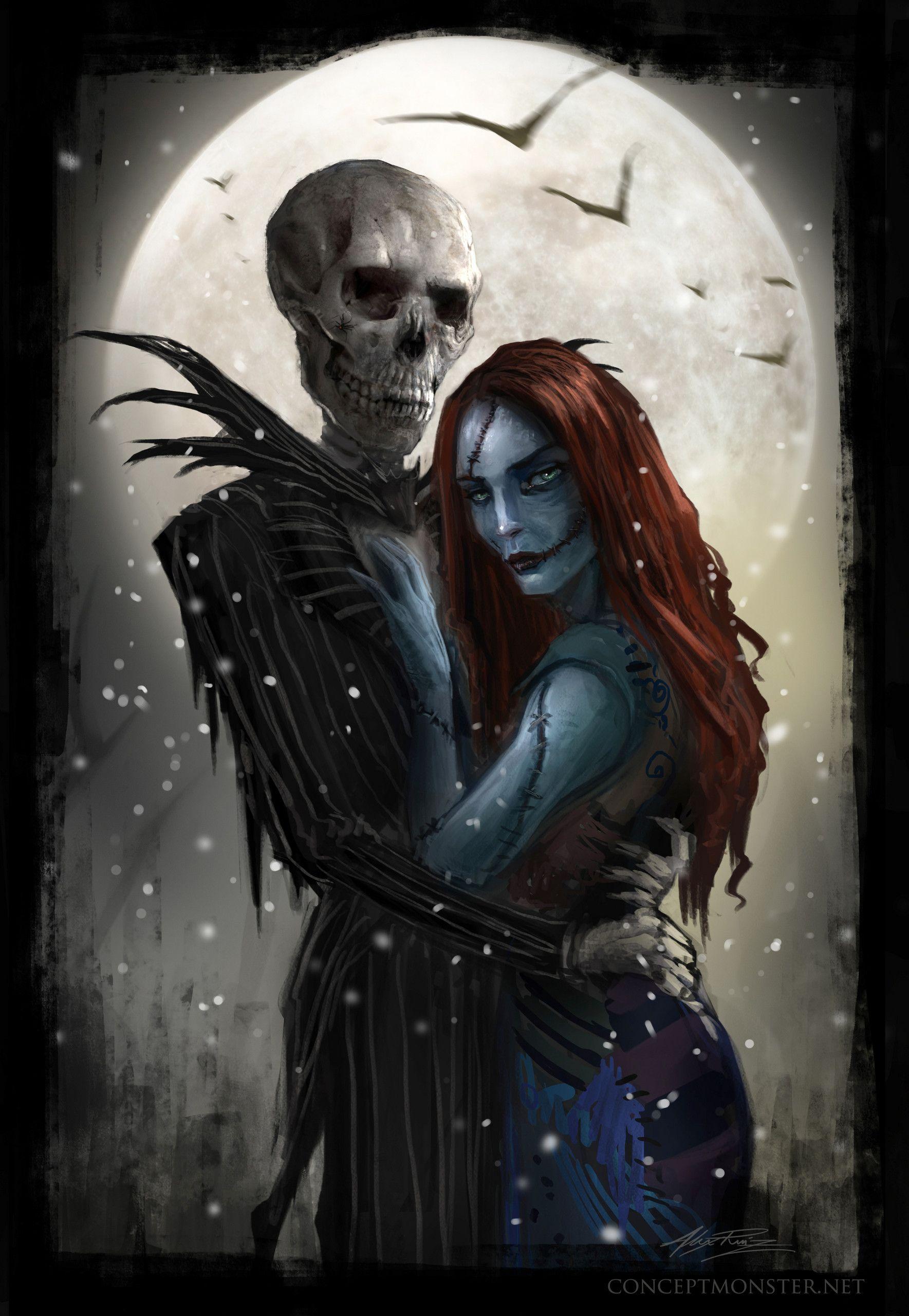 Jack Skellington and Sally Wallpapers Top Free Jack Skellington and