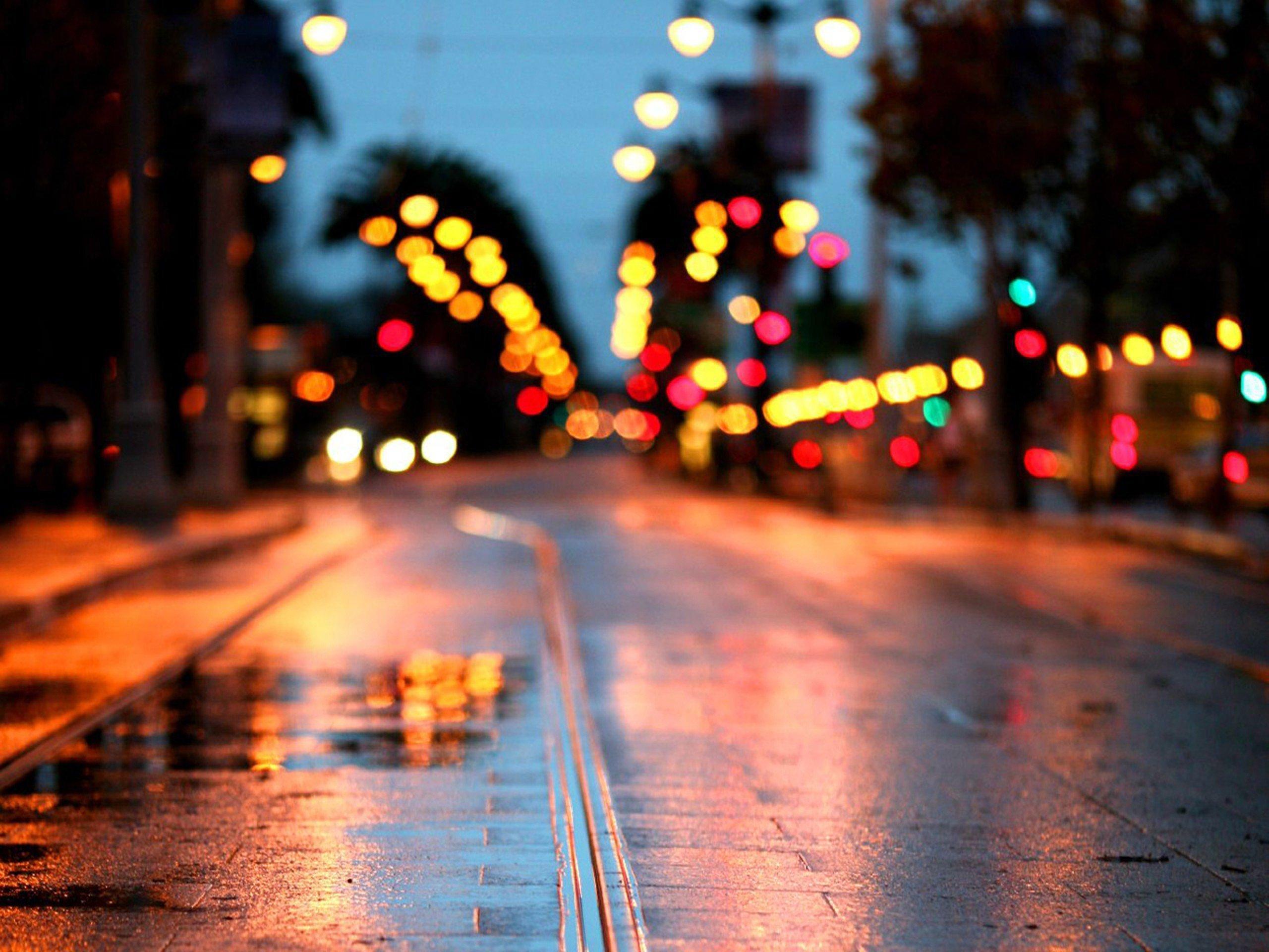 Night City Rain Lights Wallpapers Top Free Night City Rain Lights