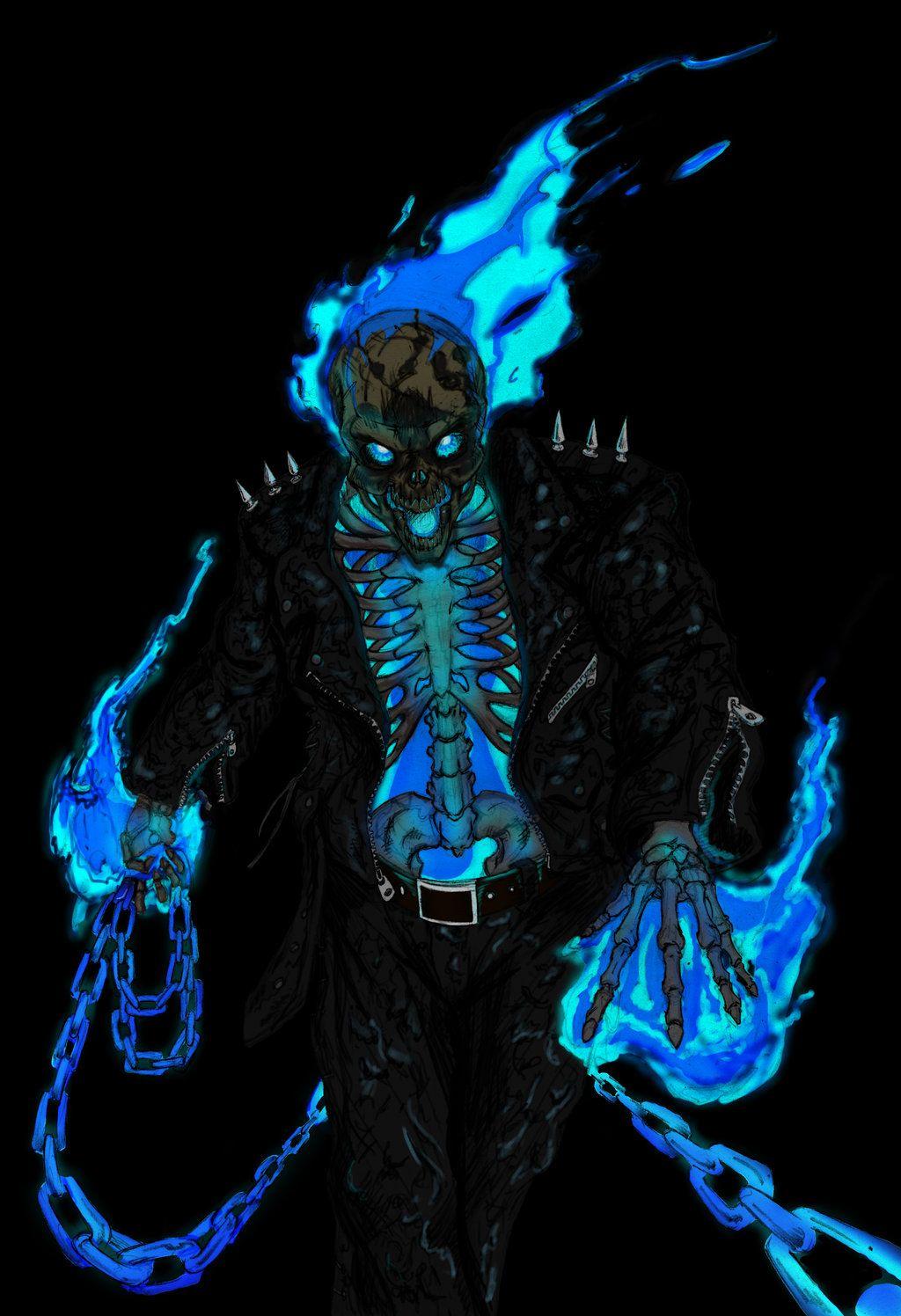 Blue Ghost Rider Wallpapers Top Free Blue Ghost Rider Backgrounds