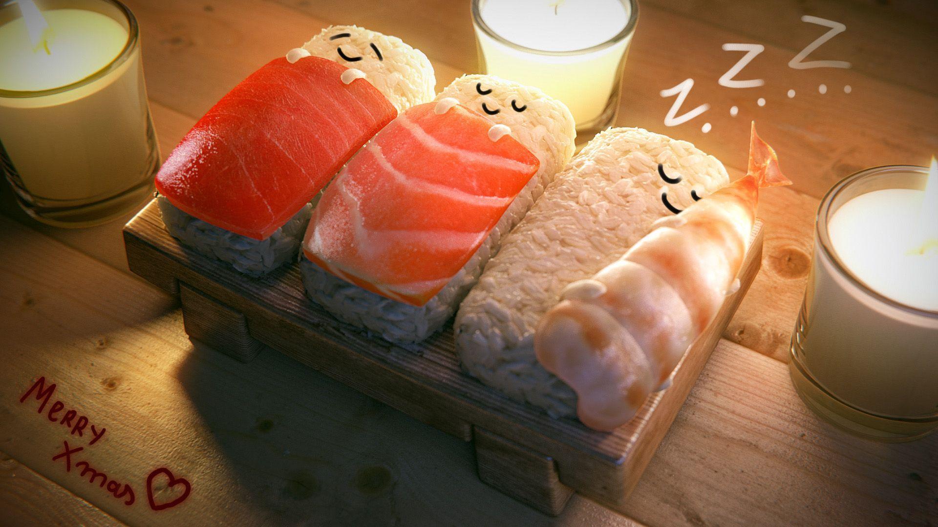 Cute Sushi Wallpapers Top Free Cute Sushi Backgrounds WallpaperAccess