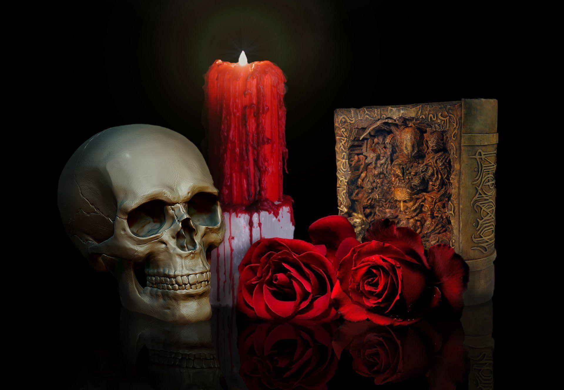 Skulls and Roses Wallpapers Top Free Skulls and Roses Backgrounds WallpaperAccess