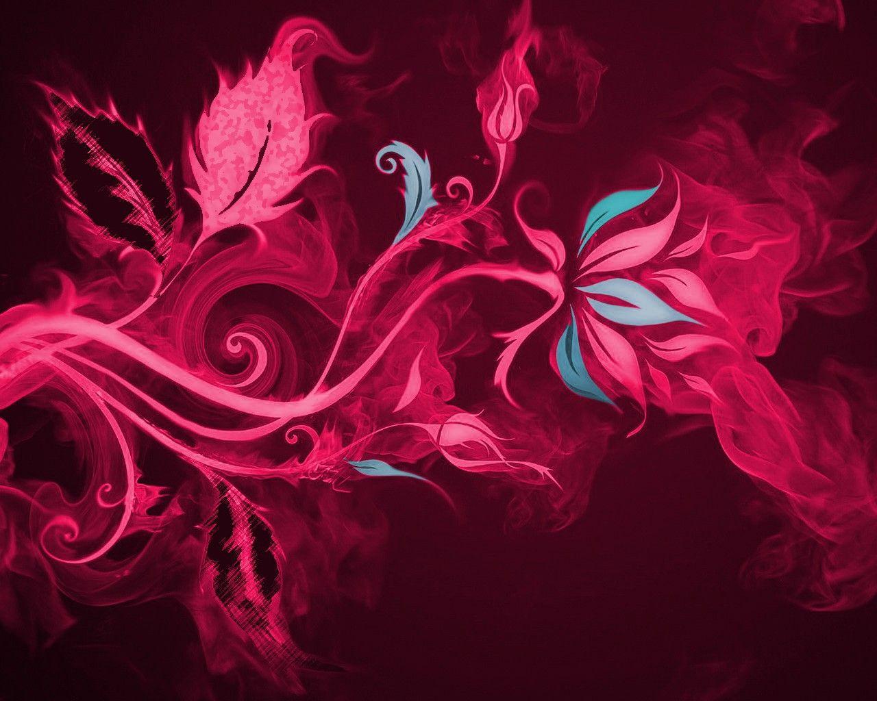 Blue And Pink Flame Wallpaper