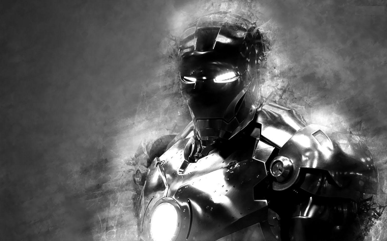 Iron Man Black and White Wallpapers Top Free Iron Man Black and White