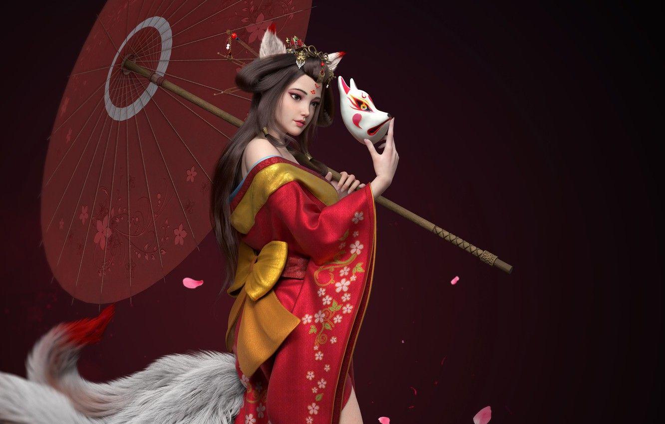 Kitsune Mask Wallpapers Top Free Kitsune Mask Backgrounds