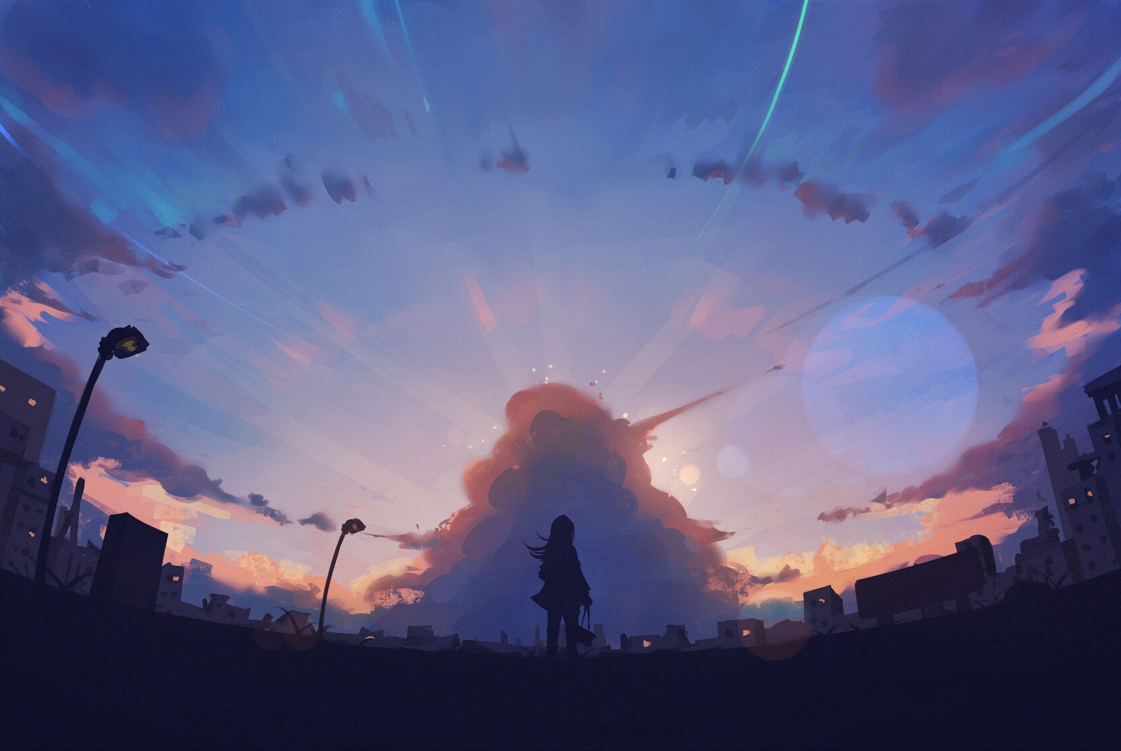 4K Anime Sunset Wallpapers Top Free 4K Anime Sunset Backgrounds