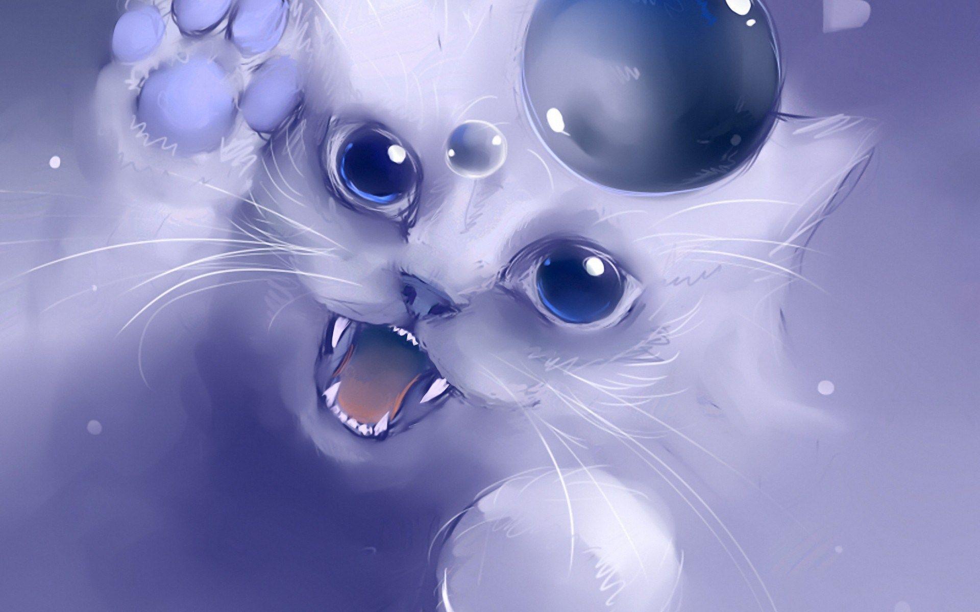 White Anime Cats Wallpapers Top Free White Anime Cats Backgrounds