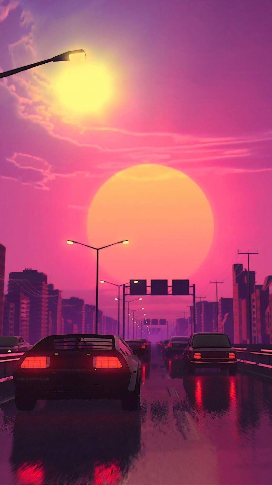 Retro Sunset Wallpapers Top Free Retro Sunset Backgrounds