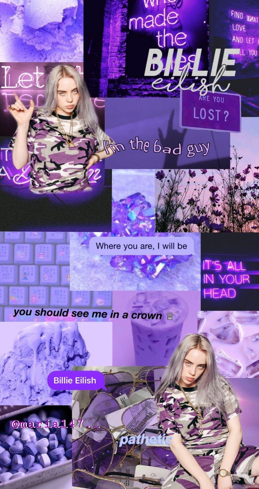 Billie Eilish Purple Wallpapers Top Free Billie Eilish Purple