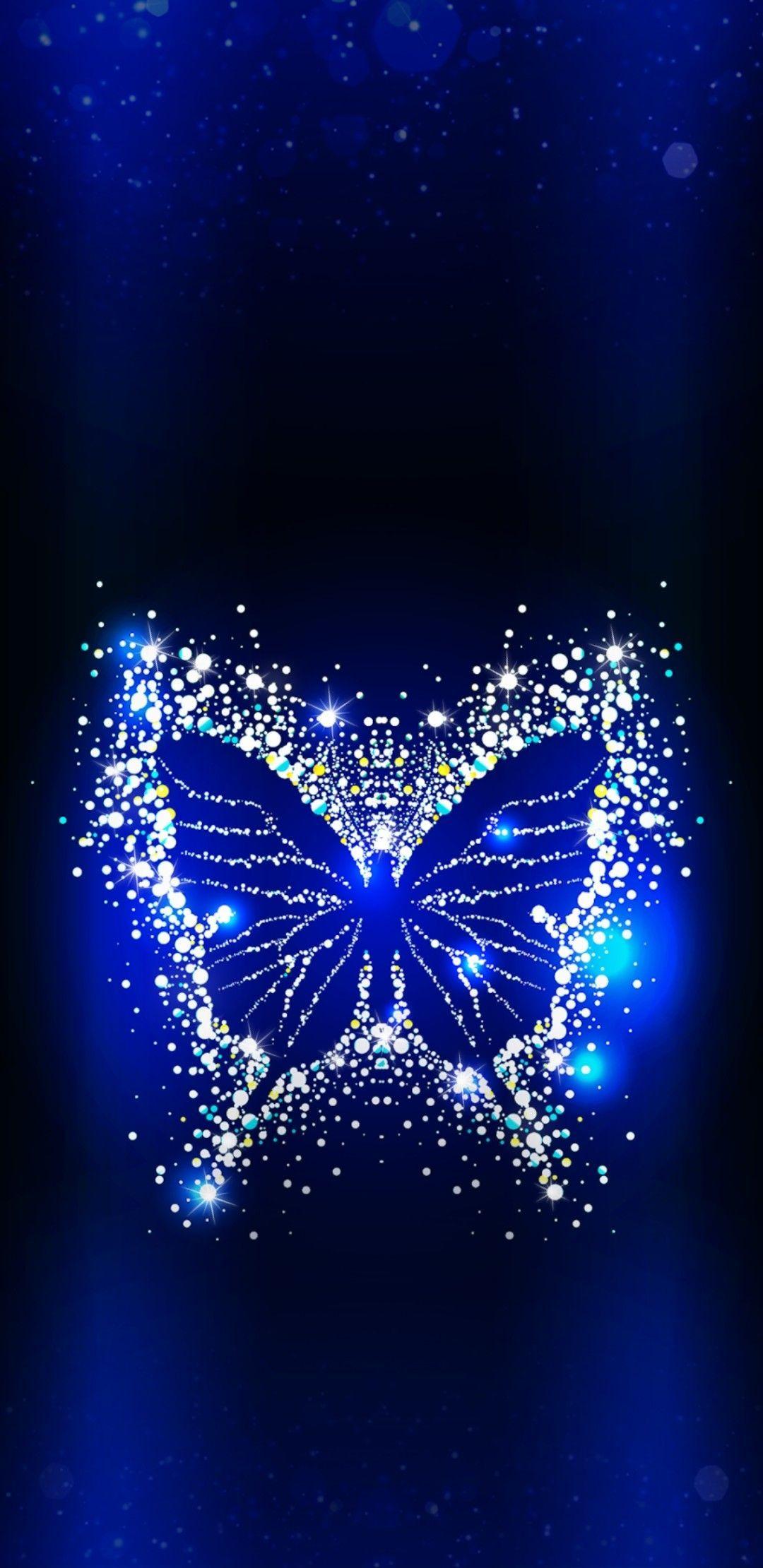 Blue And Black Butterfly Wallpaper