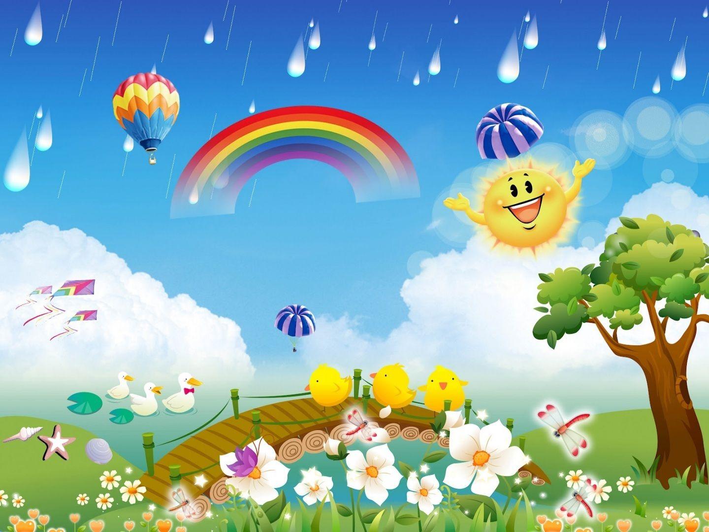 Cartoon Rainbow Wallpapers Top Free Cartoon Rainbow Backgrounds