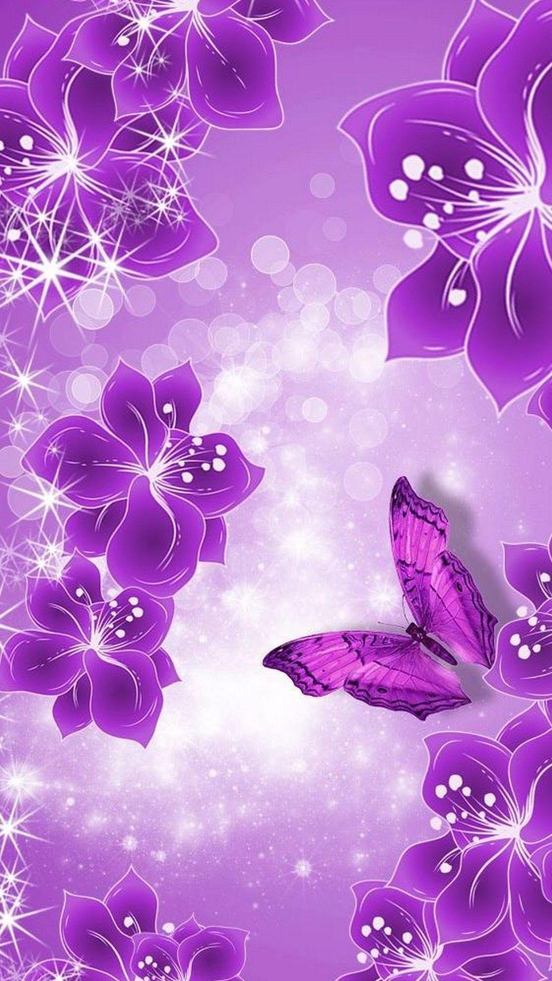 Purple Butterfly Phone Wallpapers Top Free Purple Butterfly Phone Backgrounds WallpaperAccess