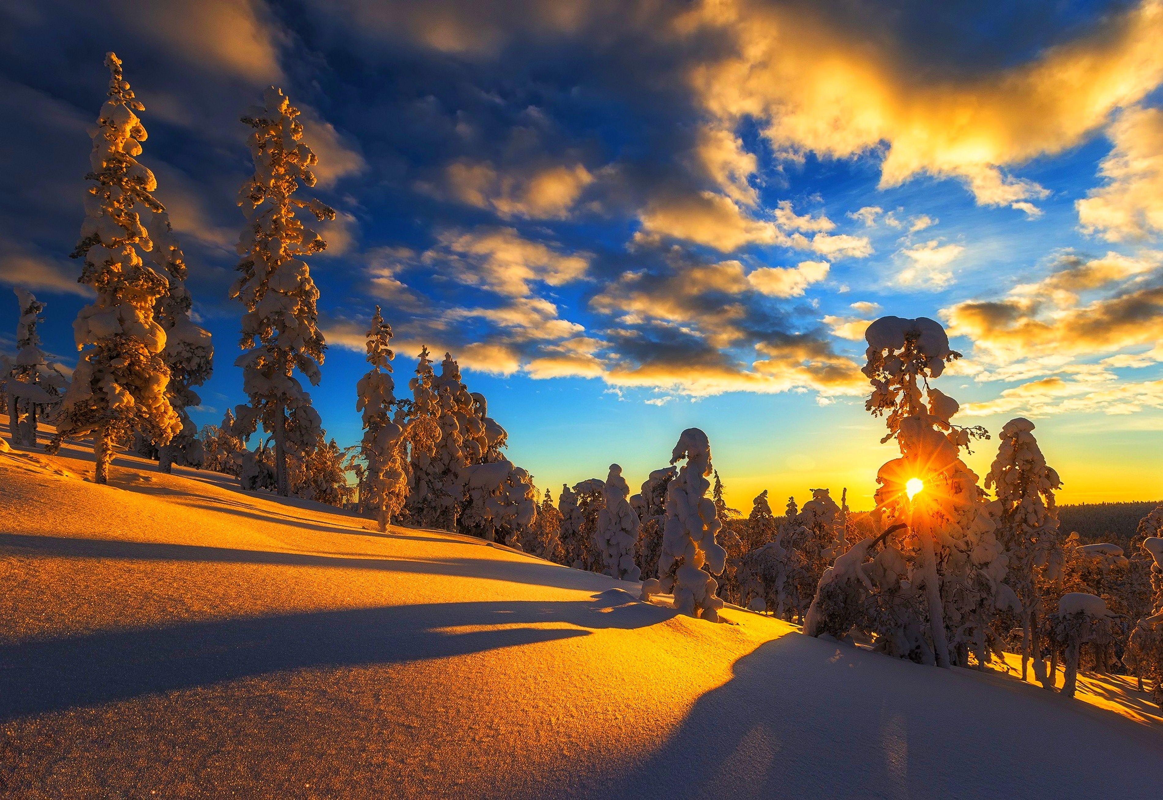 4K Winter Sunset Wallpapers Top Free 4K Winter Sunset Backgrounds WallpaperAccess