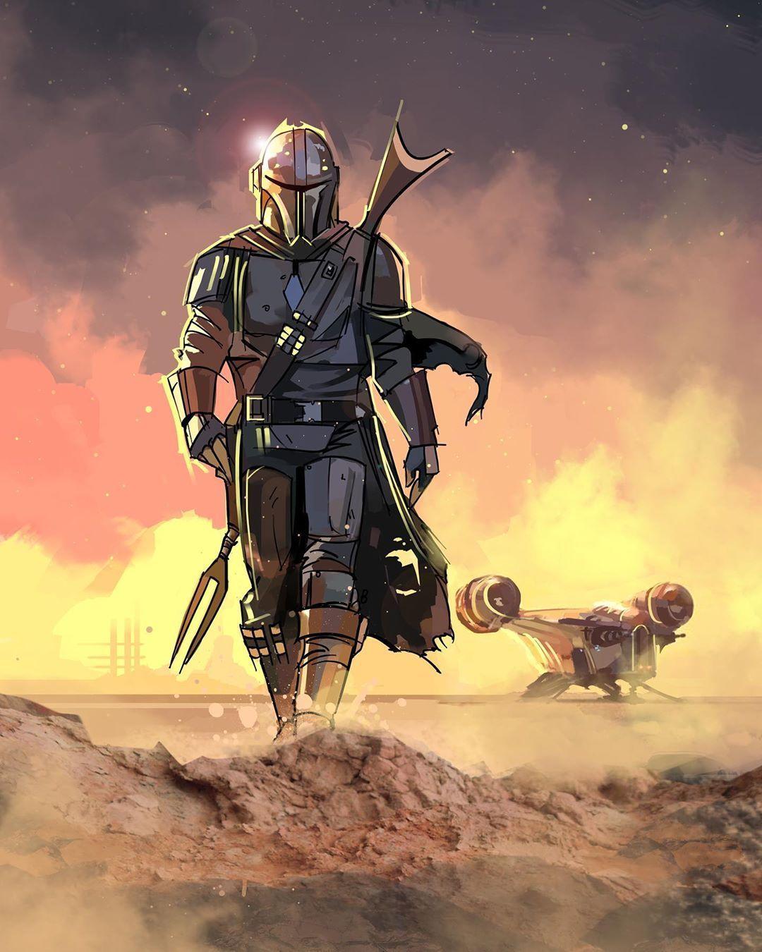 The Mandalorian Art Wallpapers Top Free The Mandalorian Art