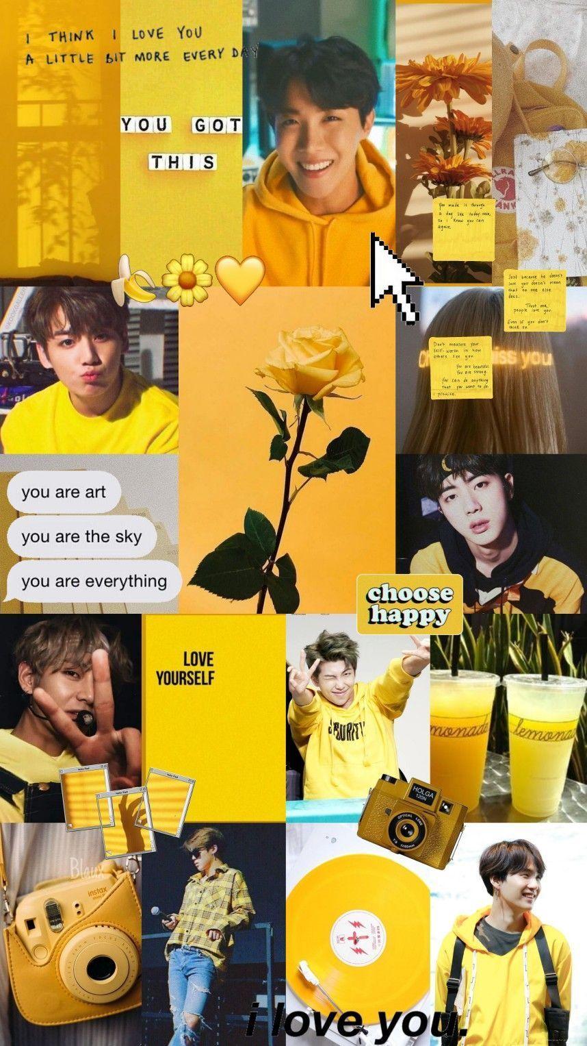BTS Yellow Aesthetic Wallpapers Top Free BTS Yellow Aesthetic