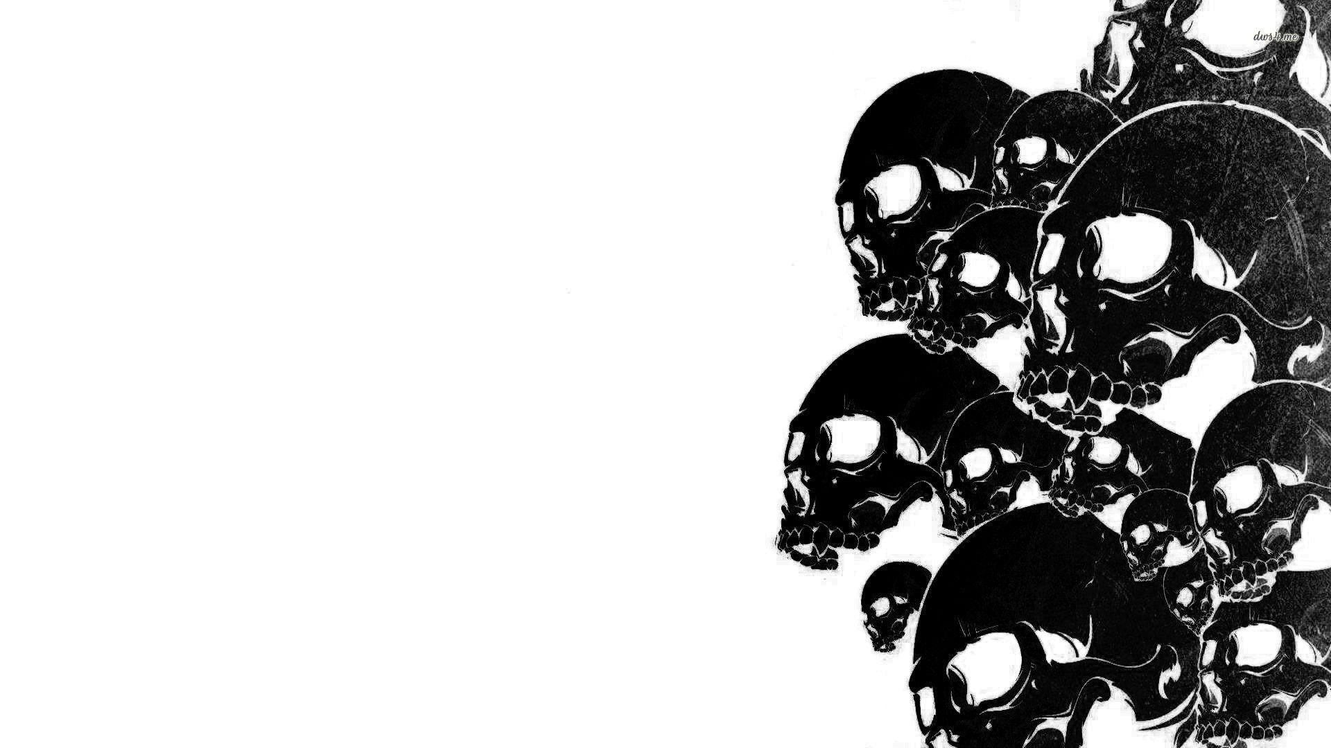 Black and White Skull Wallpapers Top Free Black and White Skull