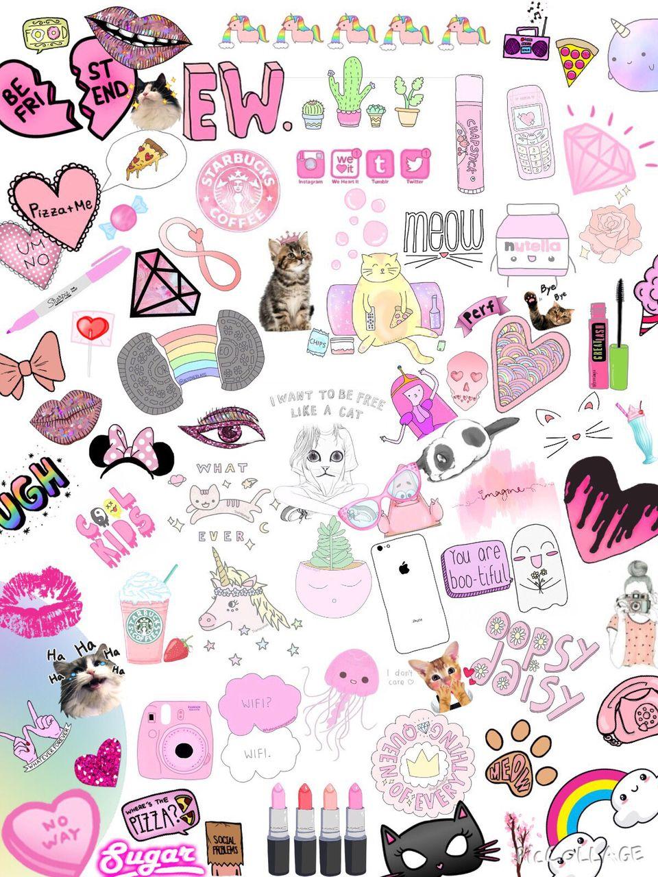 Pink Collage Wallpapers Top Free Pink Collage Backgrounds
