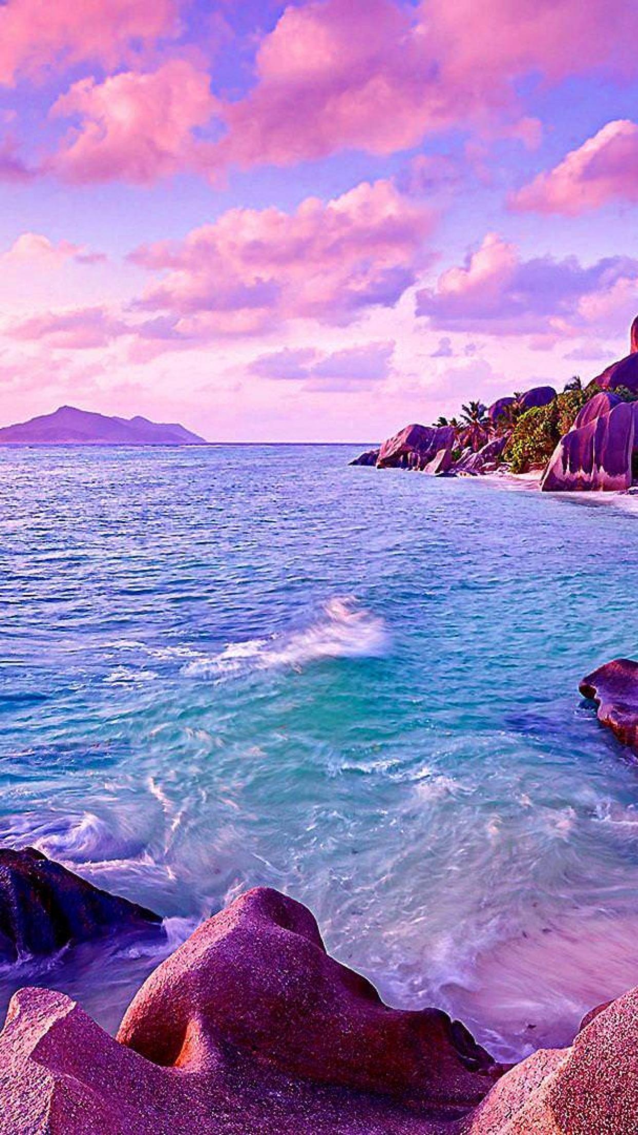 Pink Ocean Wallpapers Top Free Pink Ocean Backgrounds WallpaperAccess