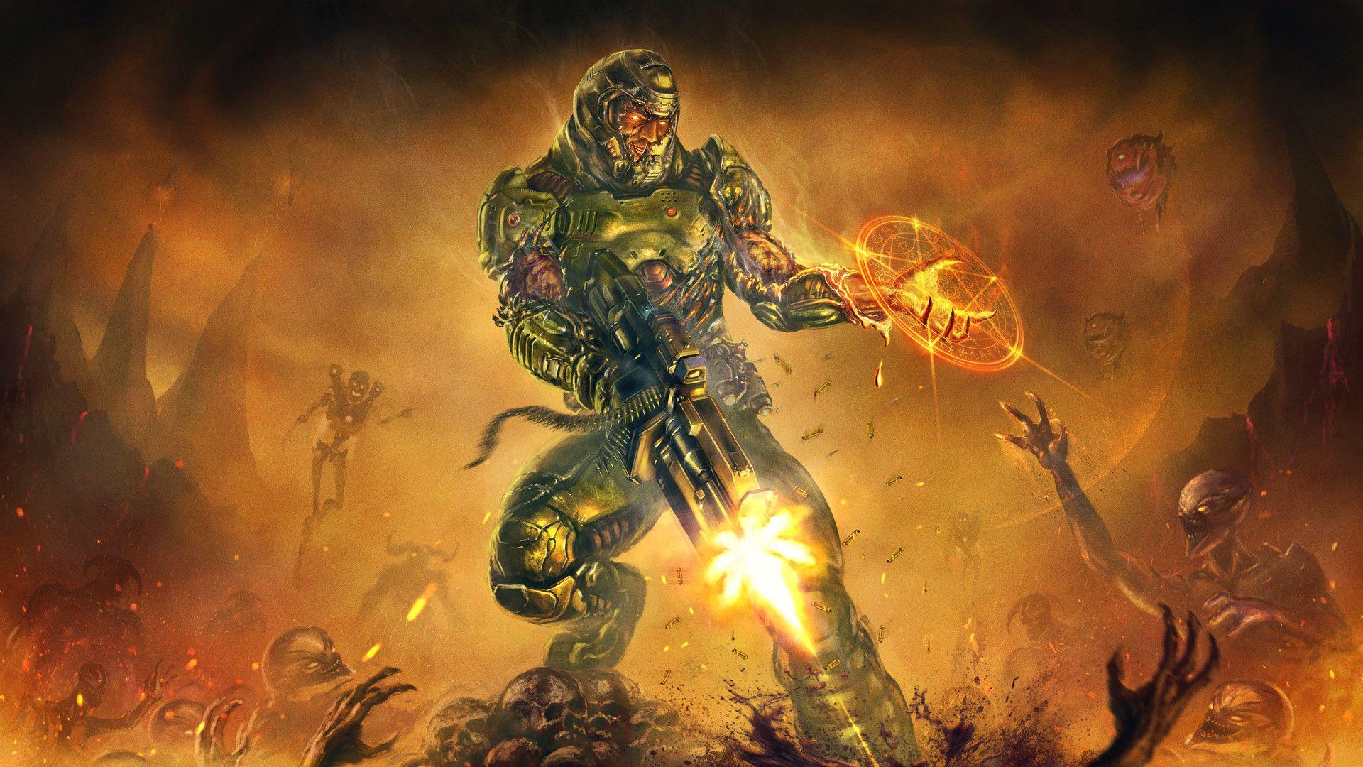 Doomguy Wallpapers Top Free Doomguy Backgrounds WallpaperAccess