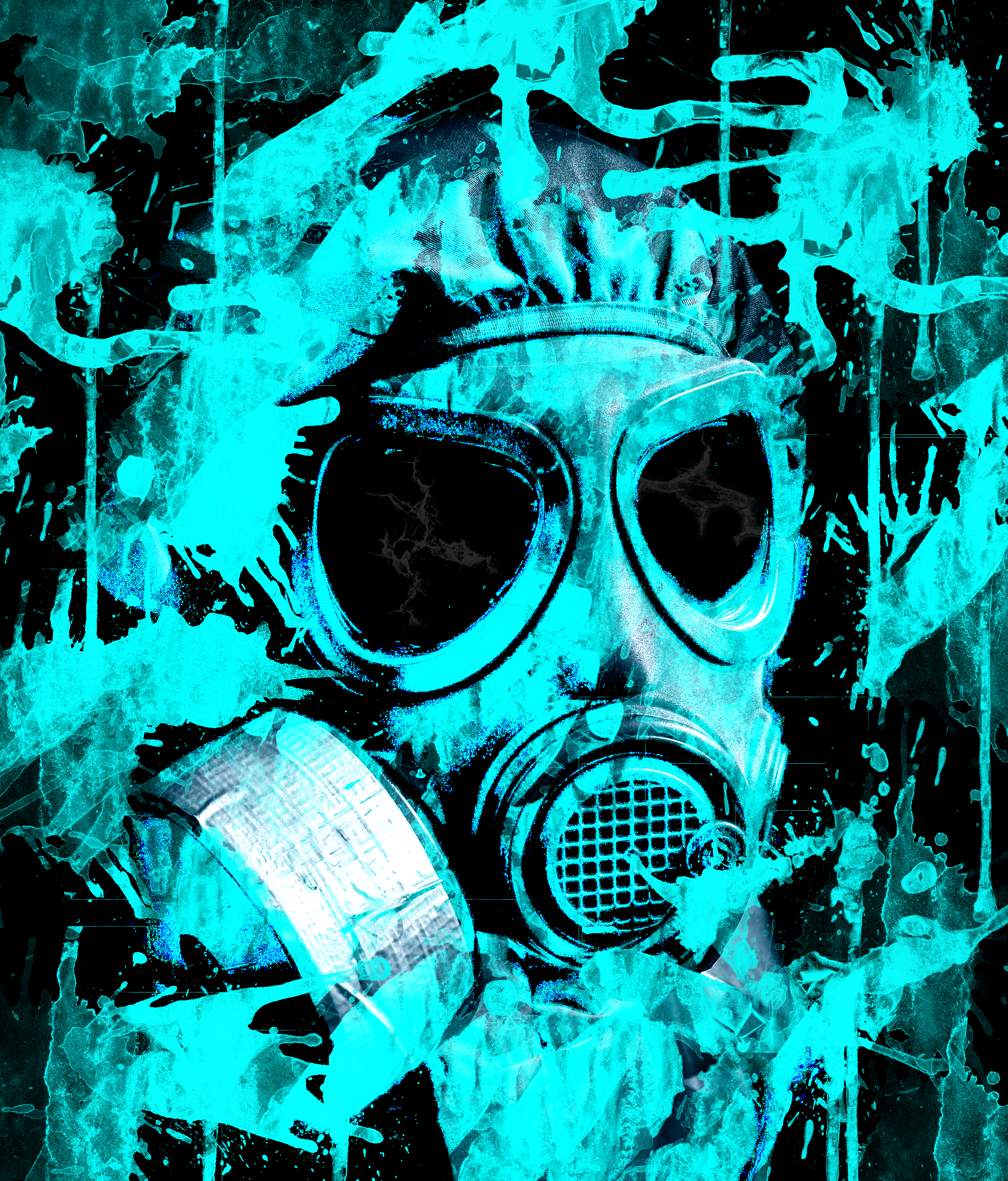 Neon Gas Mask Wallpapers Top Free Neon Gas Mask Backgrounds