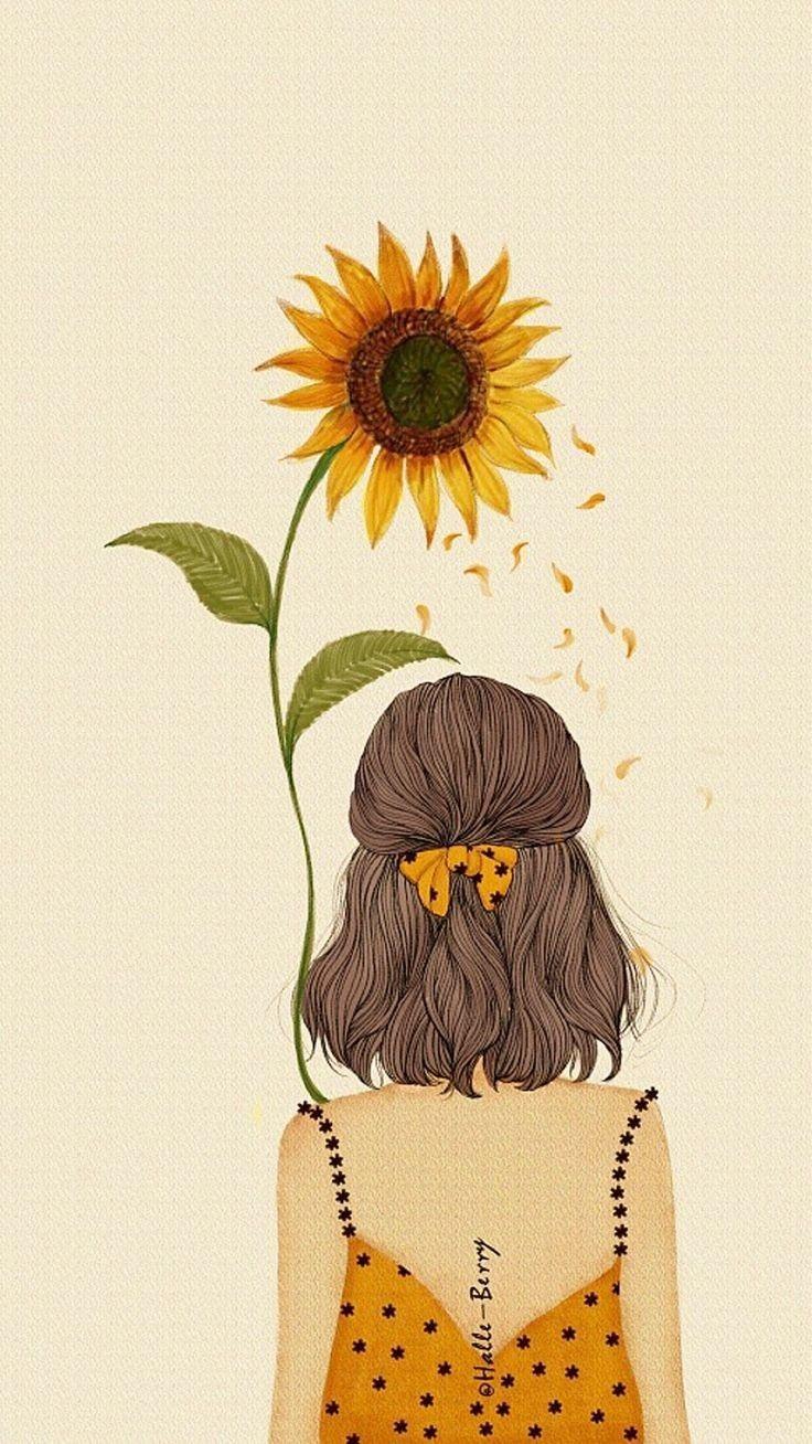 Sunflower Drawing Wallpapers Top Free Sunflower Drawing Backgrounds WallpaperAccess