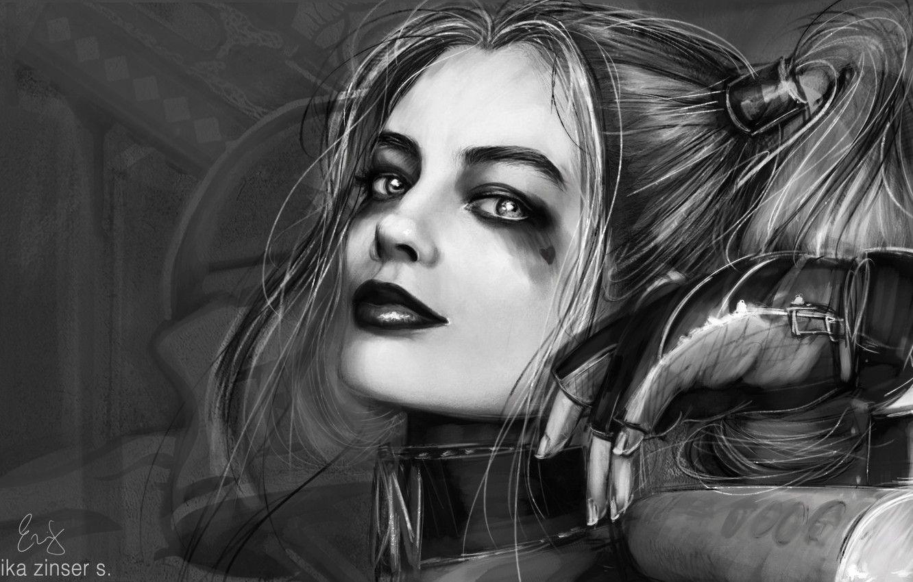 Harley Quinn Black Wallpaper