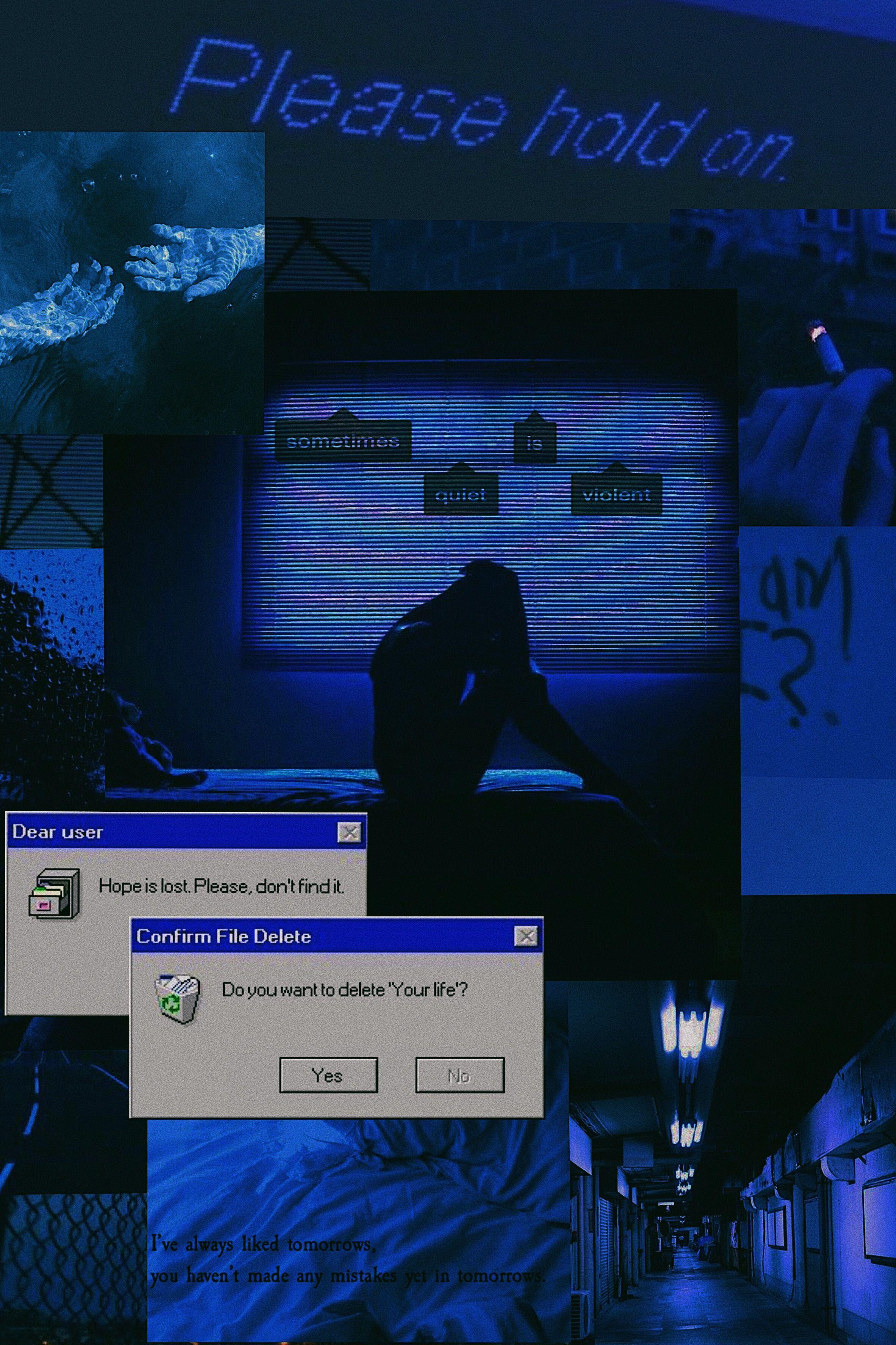 Sad Dark Blue Aesthetic Wallpaper imgvirtual