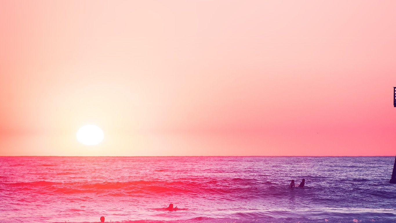 Pink Beach Sunset Desktop Wallpapers Top Free Pink Beach Sunset
