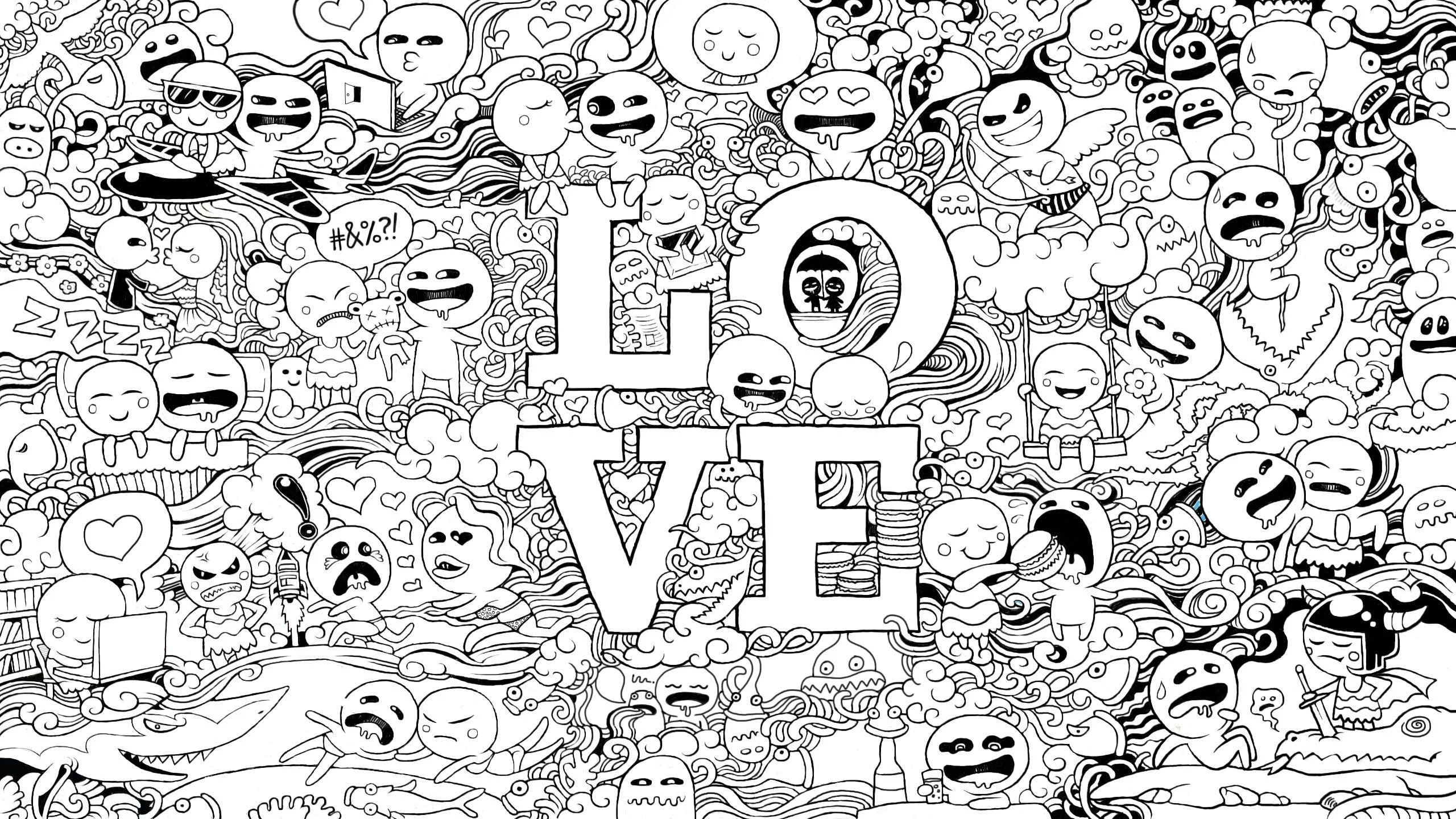 Black and White Doodle Wallpapers Top Free Black and White Doodle