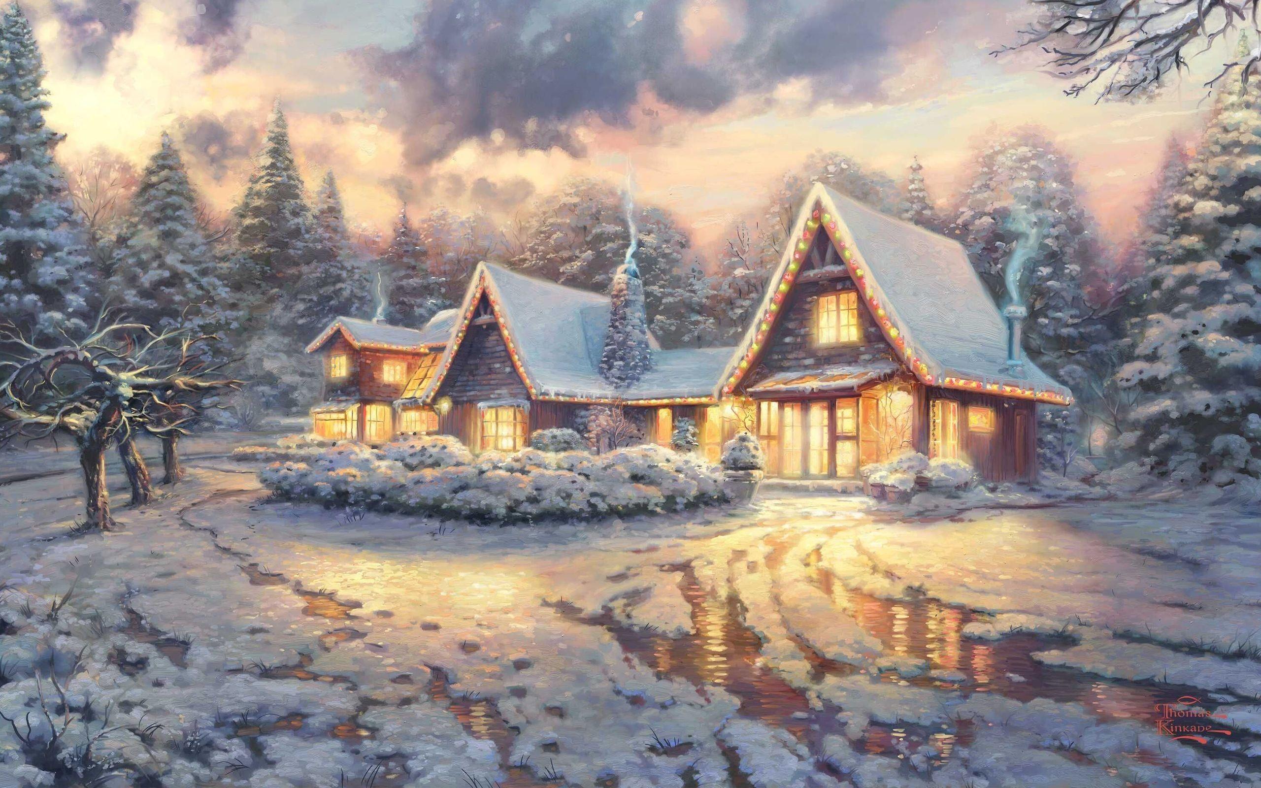 Christmas Cabin Wallpapers Top Free Christmas Cabin Backgrounds