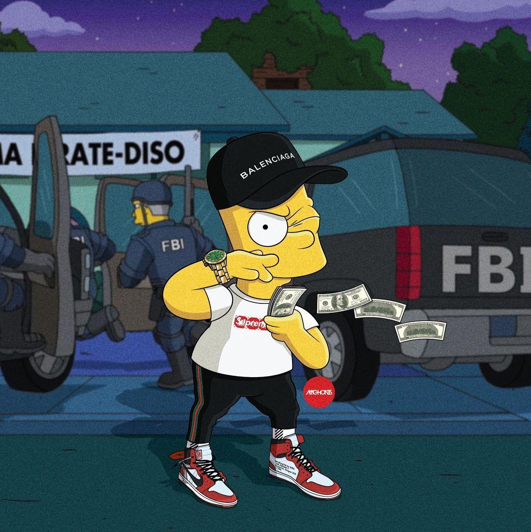 Cool Bart Simpson Gucci Wallpapers Top Free Cool Bart Simpson Gucci