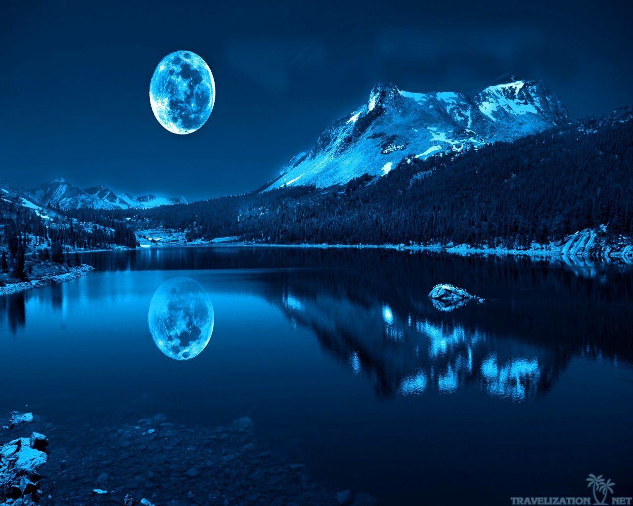 Blue Moon Wallpapers Top Free Blue Moon Backgrounds WallpaperAccess