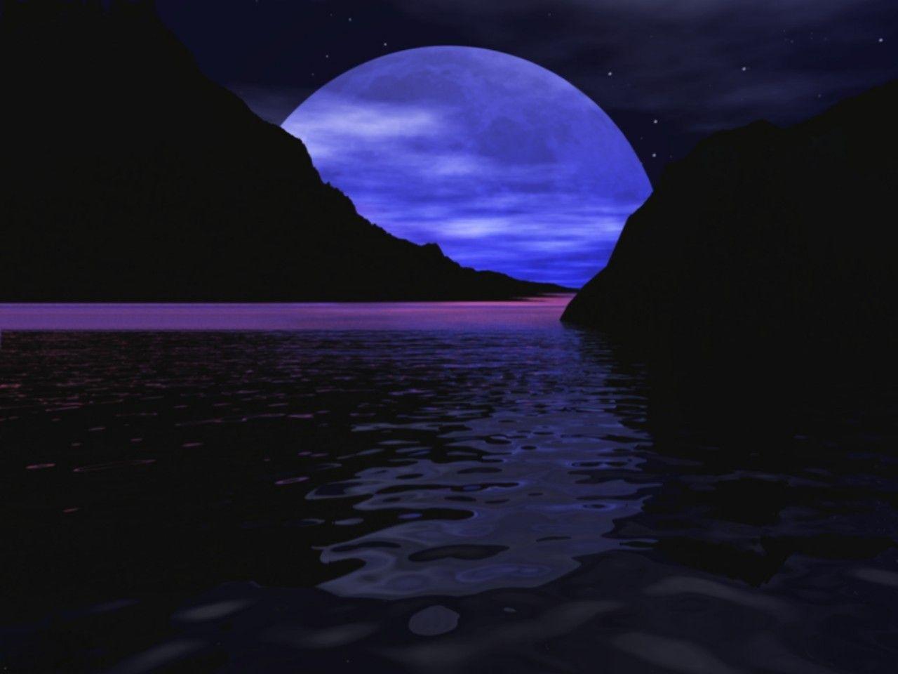 Blue Moon Wallpapers Top Free Blue Moon Backgrounds WallpaperAccess